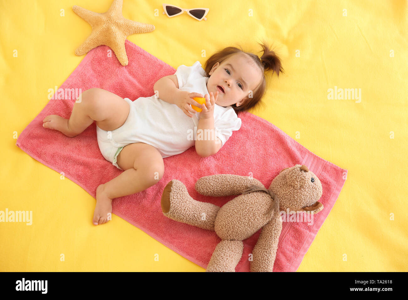 baby girl beach towel