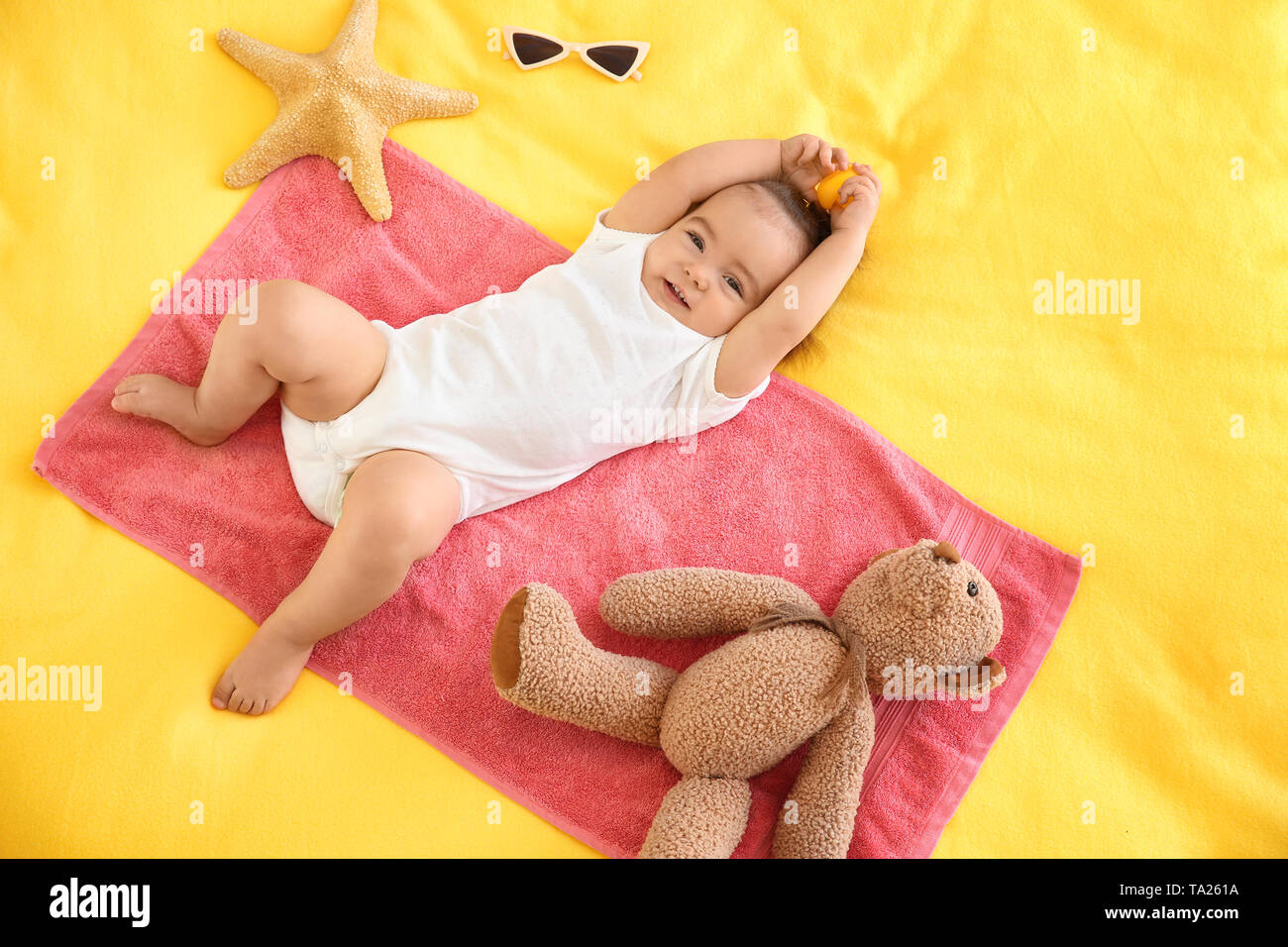 baby girl beach towel