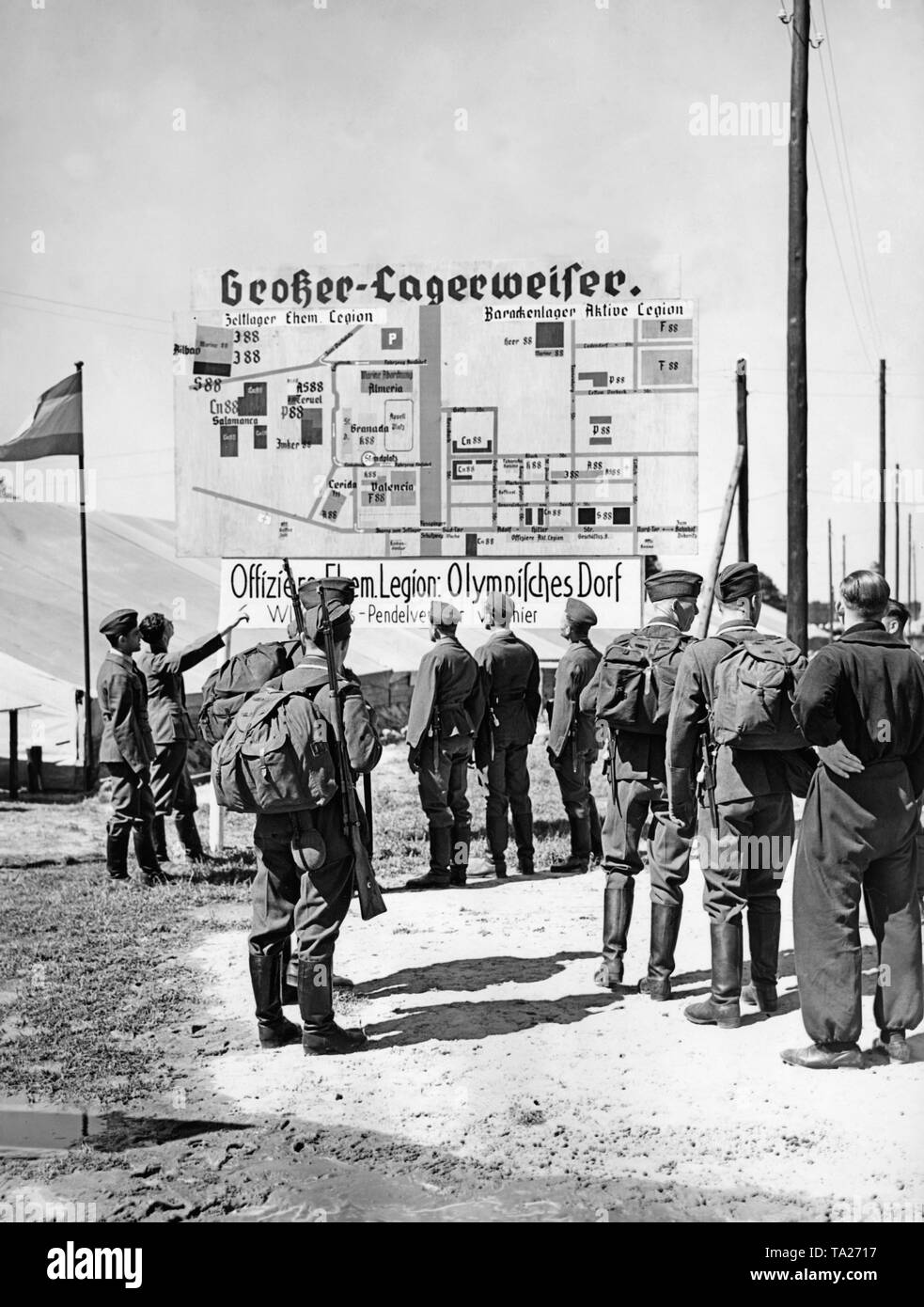 Photo Of Soldiers Of The Legion Condor In Uniform And Field Pack In The Camp Of The Legion Condor In Doeberitz Near Berlin Three Days Before The Great Parade On The Occasion