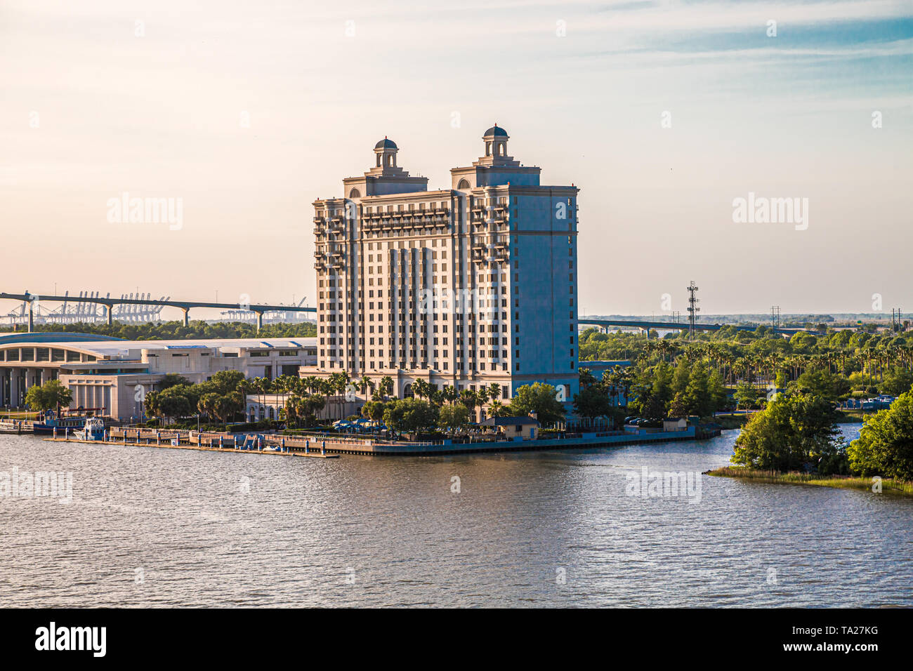 Hotel on River Stock Photo - Alamy