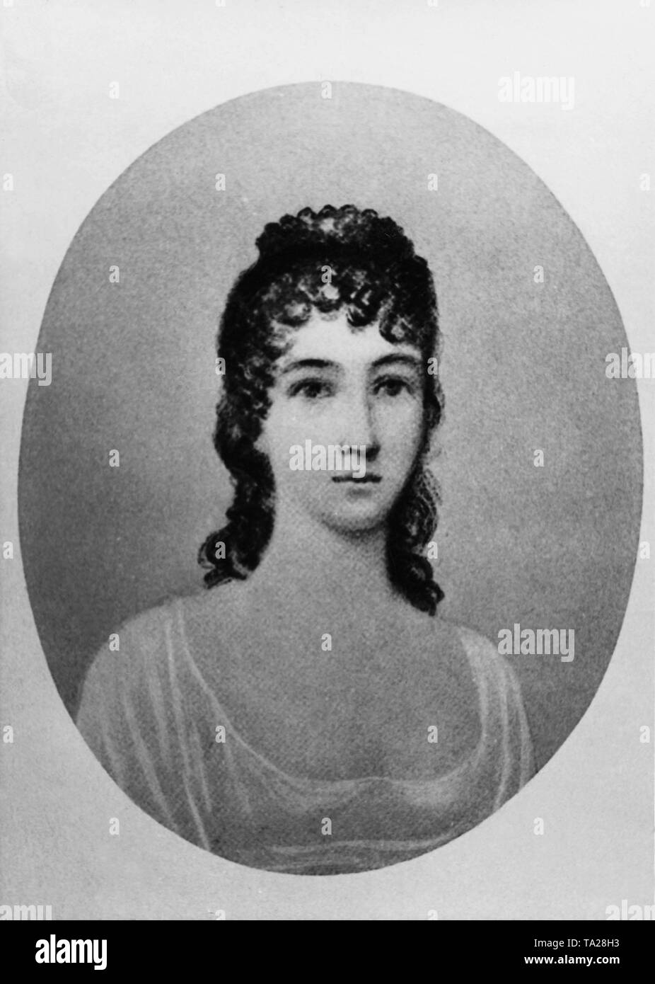 Luise Wilhelmine von Bismarck (1789-1839), born Mencken (also Mencke). She was the mother of Otto von Bismarck and married to Ferdinand von Bismarck. Photo: Kurt Pfister Stock Photo