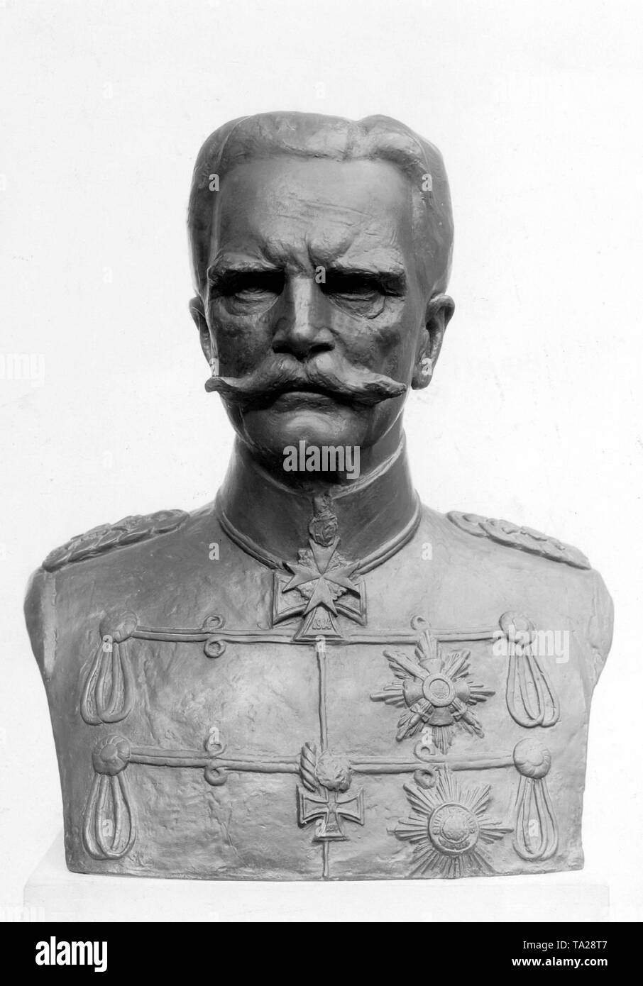 Bust of the Prussian Field Marshal August von Mackensen. Stock Photo