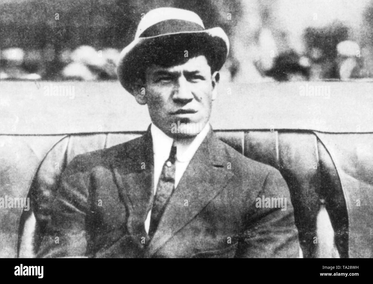 Jim Thorpe (1988-1953), a US athlete, won gold medals in the pentathlon and decathlon at the 1912 Olympic Games in Stockholm. Thorpe was also a successful football and baseball player in his homeland America. Undated photo, presumably from the 1910s. Stock Photo