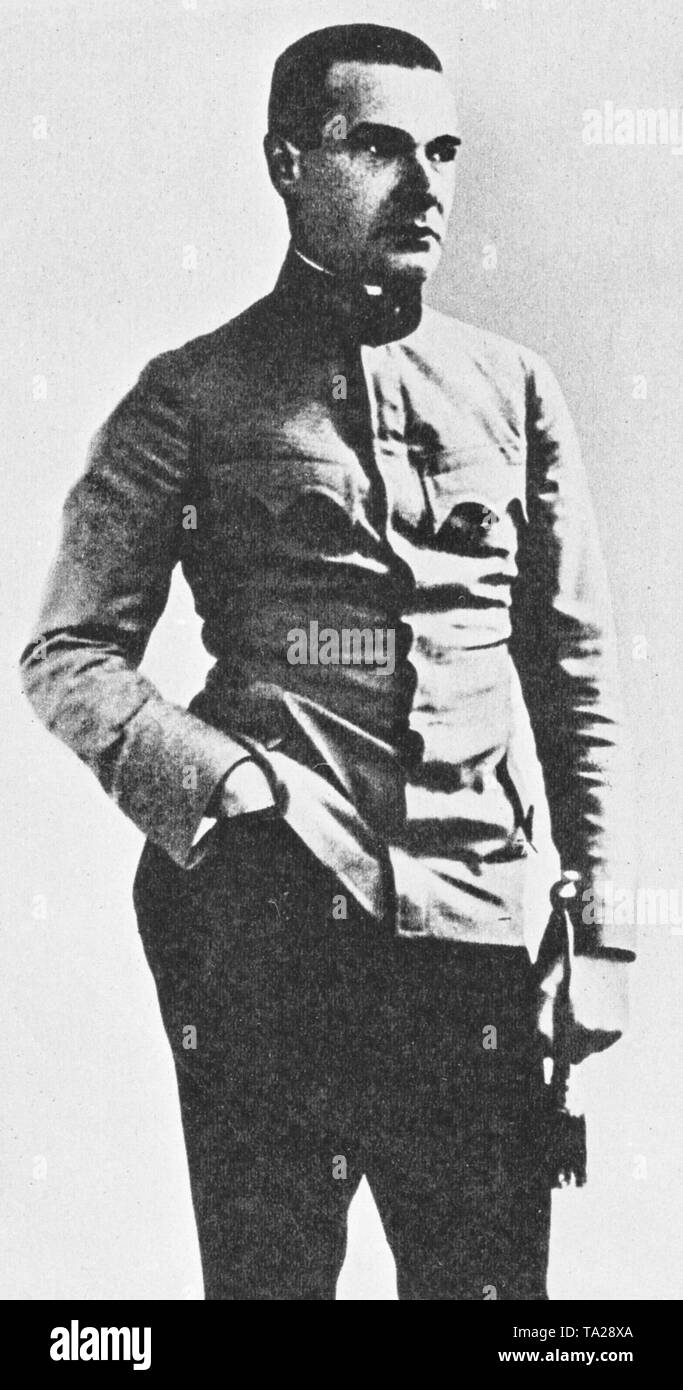 Georg Trakl, an Austrian poet (born 03.02.1887, died 03.11.1914), portrait in uniform. Stock Photo
