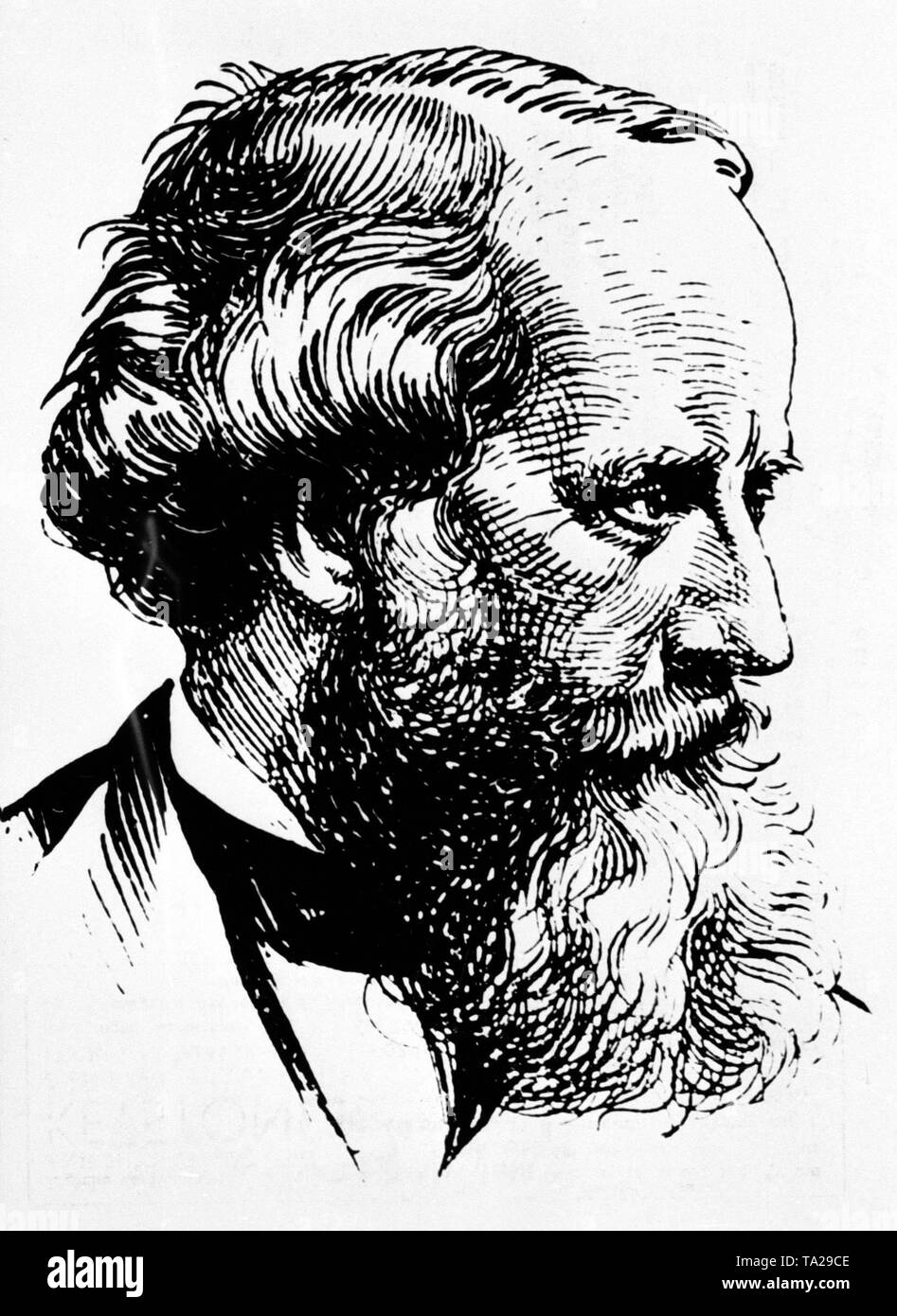 James Clerk Maxwell, English physicist, classified optical phenomena in the theory of electricity. Stock Photo