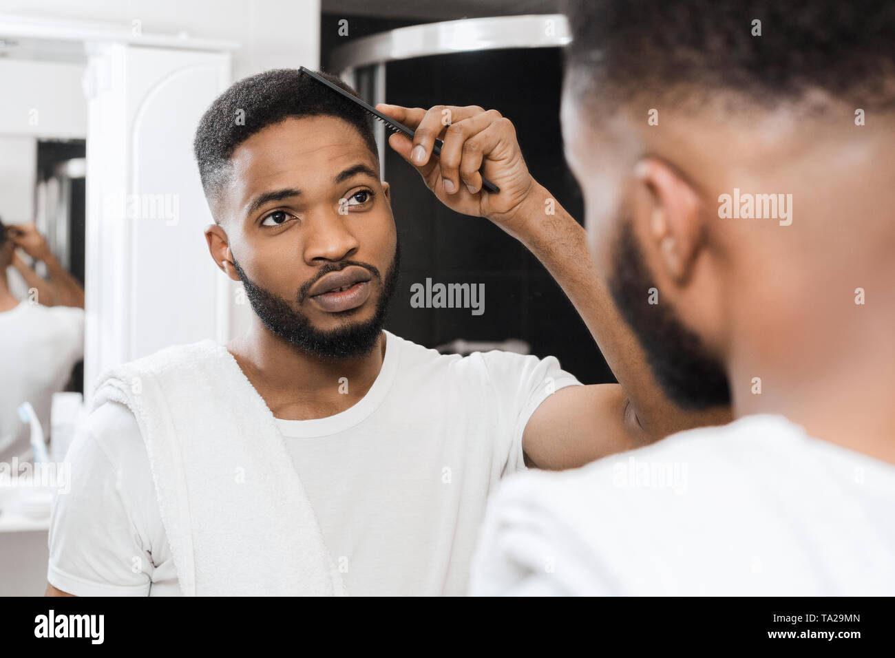 Man's morning care concept Stock Photo - Alamy