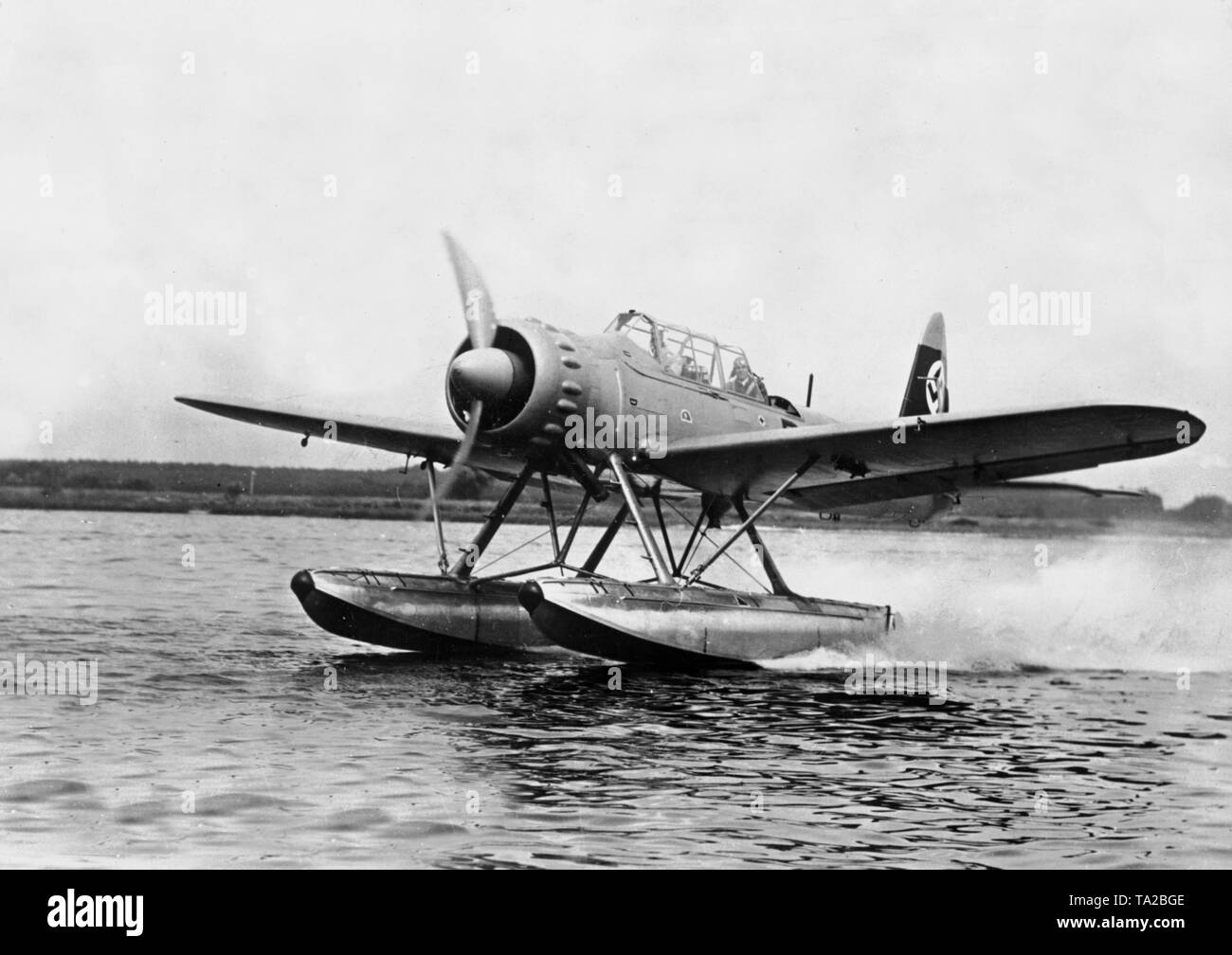 An Arado Ar 196 Seaplane In Norwegian Waters Takes Off For A Sortie