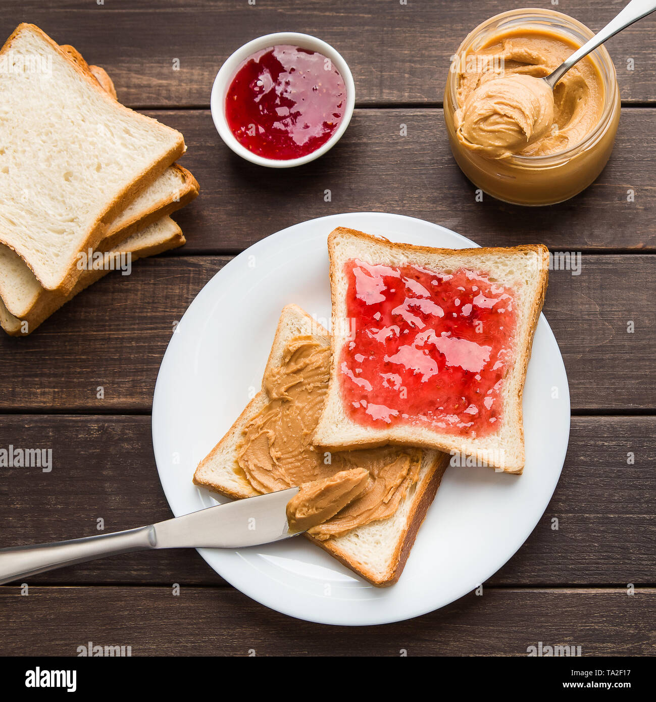 American traditional breakfast concept Stock Photo