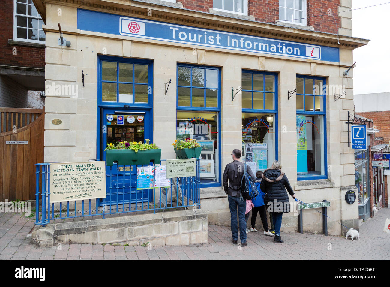 Tourist information office, Malvern, Worcestershire England UK Stock