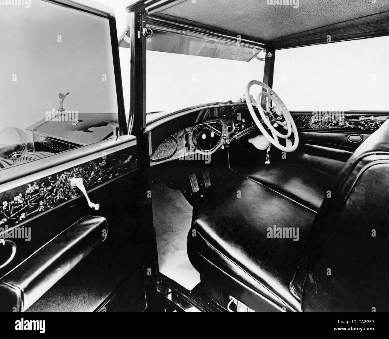 Interior Of A Rolls Royce Phantom Ii Built In 1930 Stock