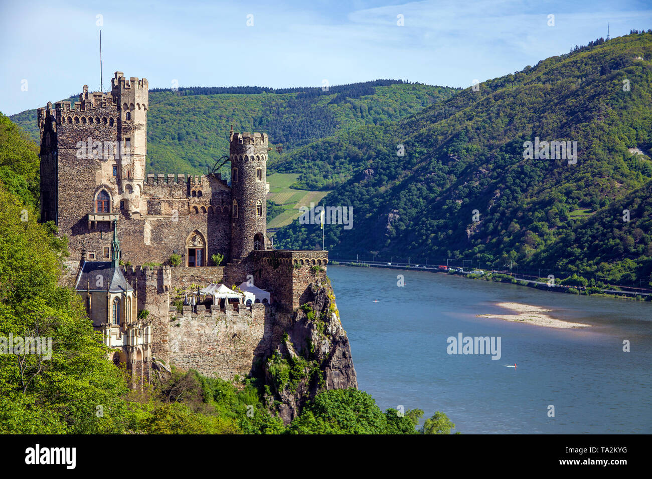 Rheinstein Castle, between the towns Bingen and Trechtingshausen, Unesco world heritage site