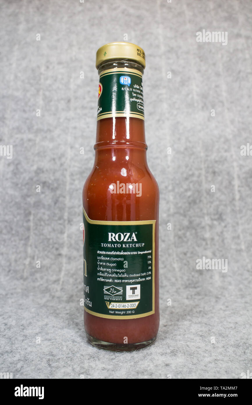 Chiangmai, Thailand - May 21 2019: Product shot of Rosa Tomato Ketchup.  Product of Hi-Q Food Products Co., Ltd Stock Photo - Alamy