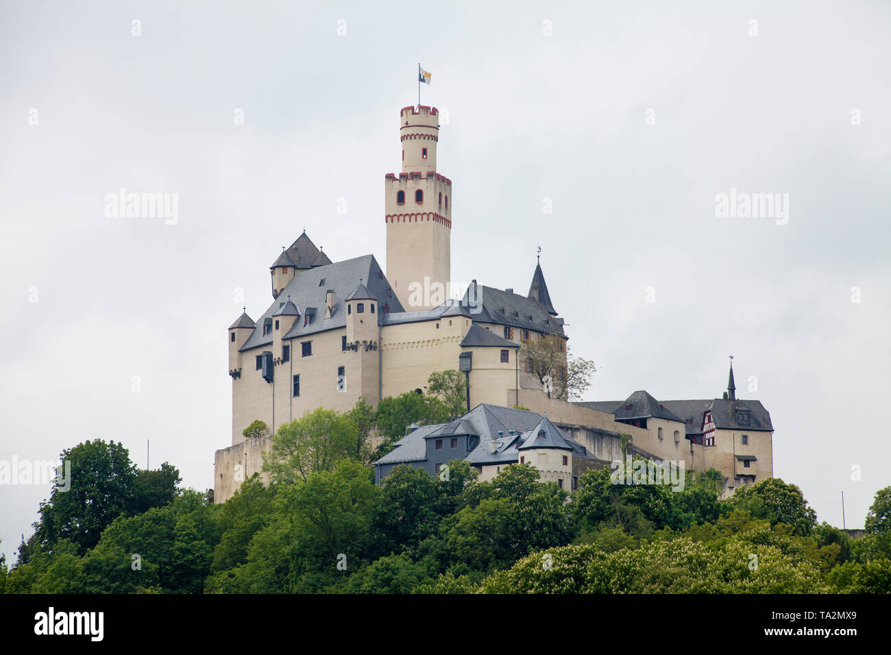 Die Marksburg in Braubach, UNESCO-Welterbe, Oberes Mittelrheintal ...