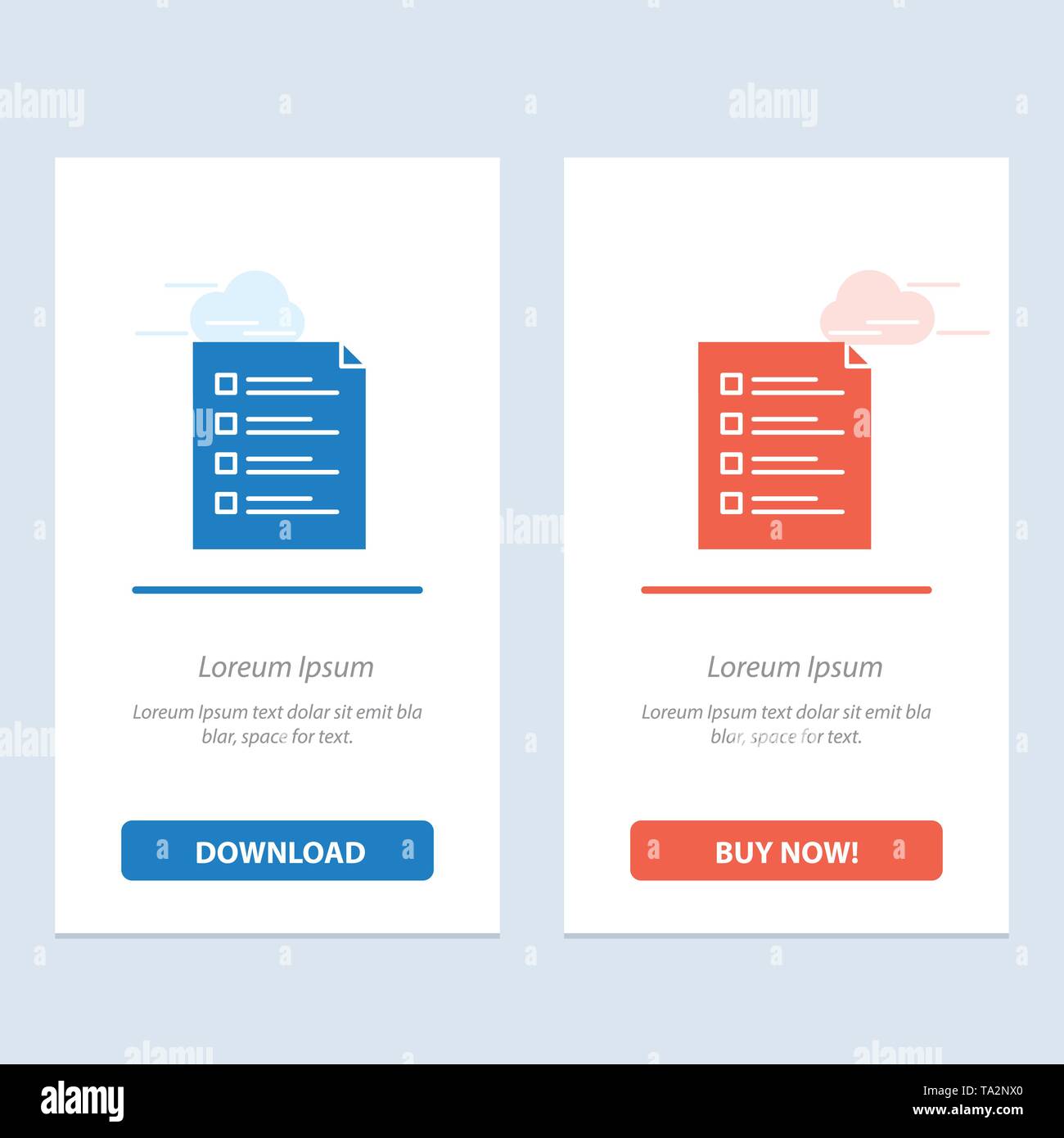 Checklist, Check, File, List, Page, Task, Testing Blue and Red In Task Card Template Checklist, Check, File, List, Page, Task, Testing Blue and Red In Task Card Template