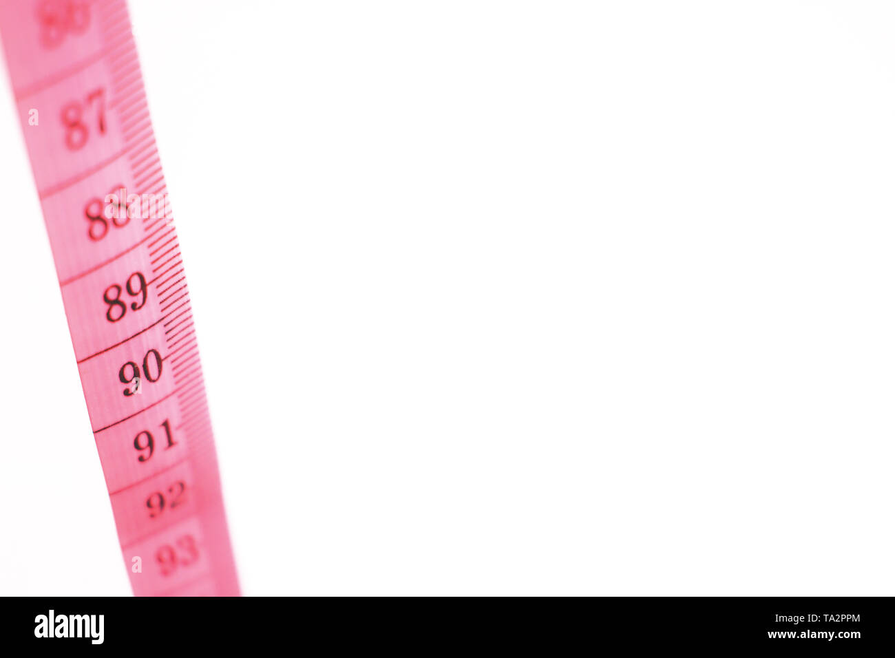 Measurestring Pink Pink Tape Measure Stock Photo - Alamy