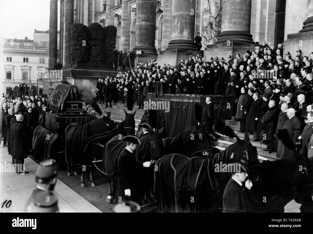 Participants and spectators at the funeral of the late President of the