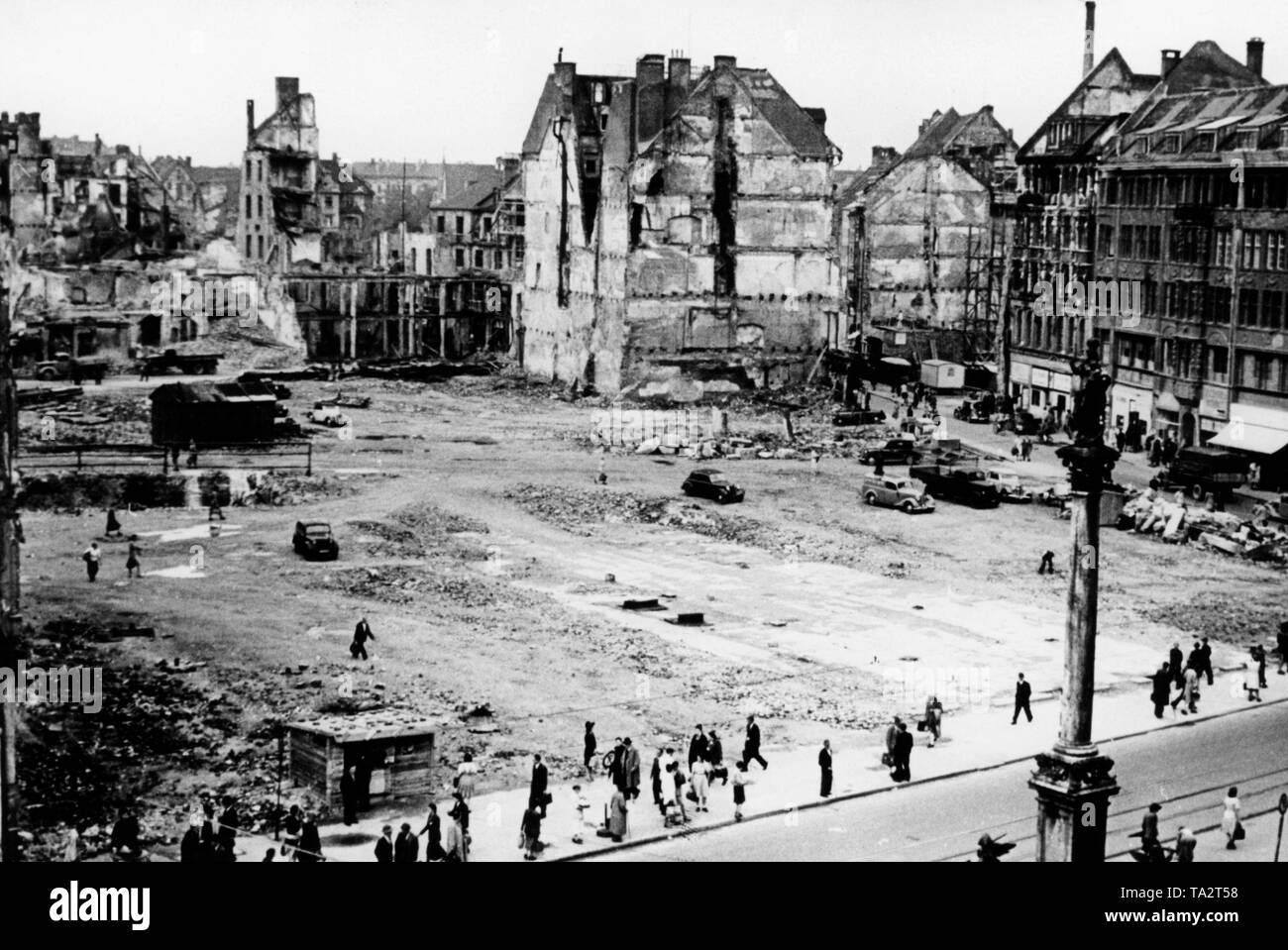 Munich's Marienplatz square opposite the Town Hall as seen after the ...