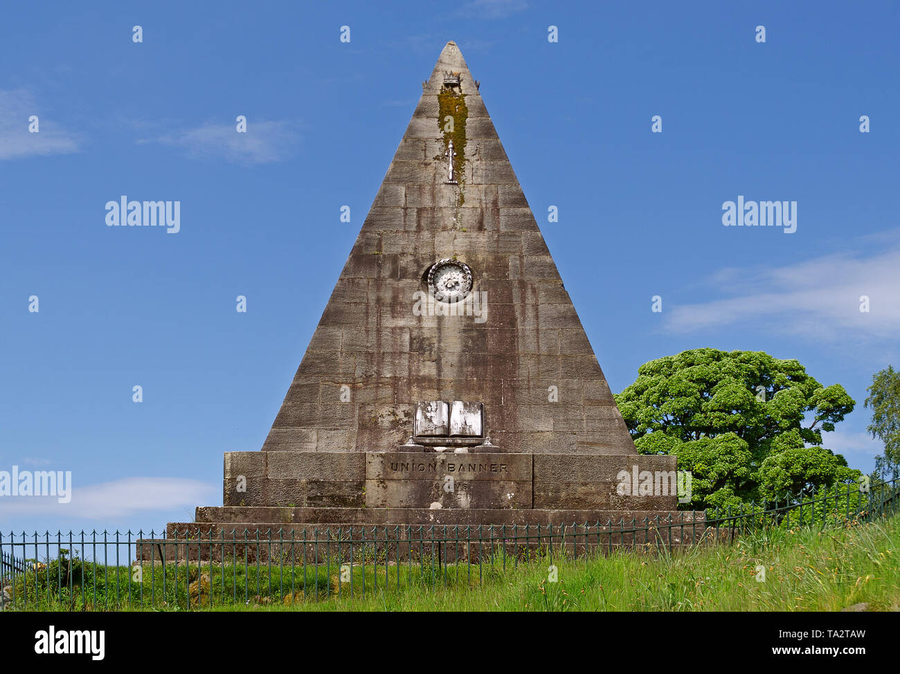 The Star Pyramid in Stirling, Scotland Stock Photo