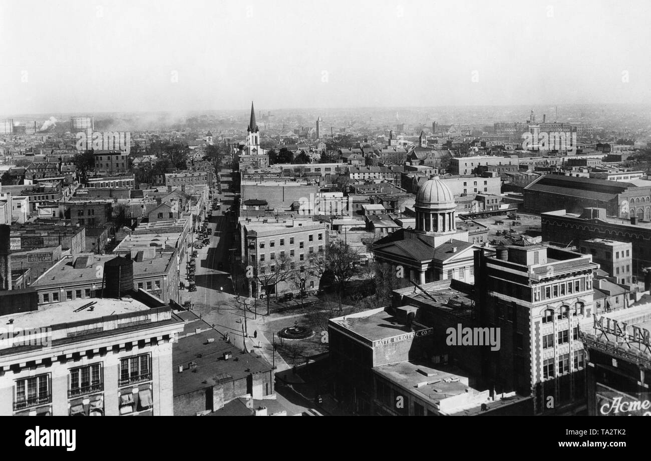View over a residential area in the city of Norfolk, Virginia Stock Photo Alamy