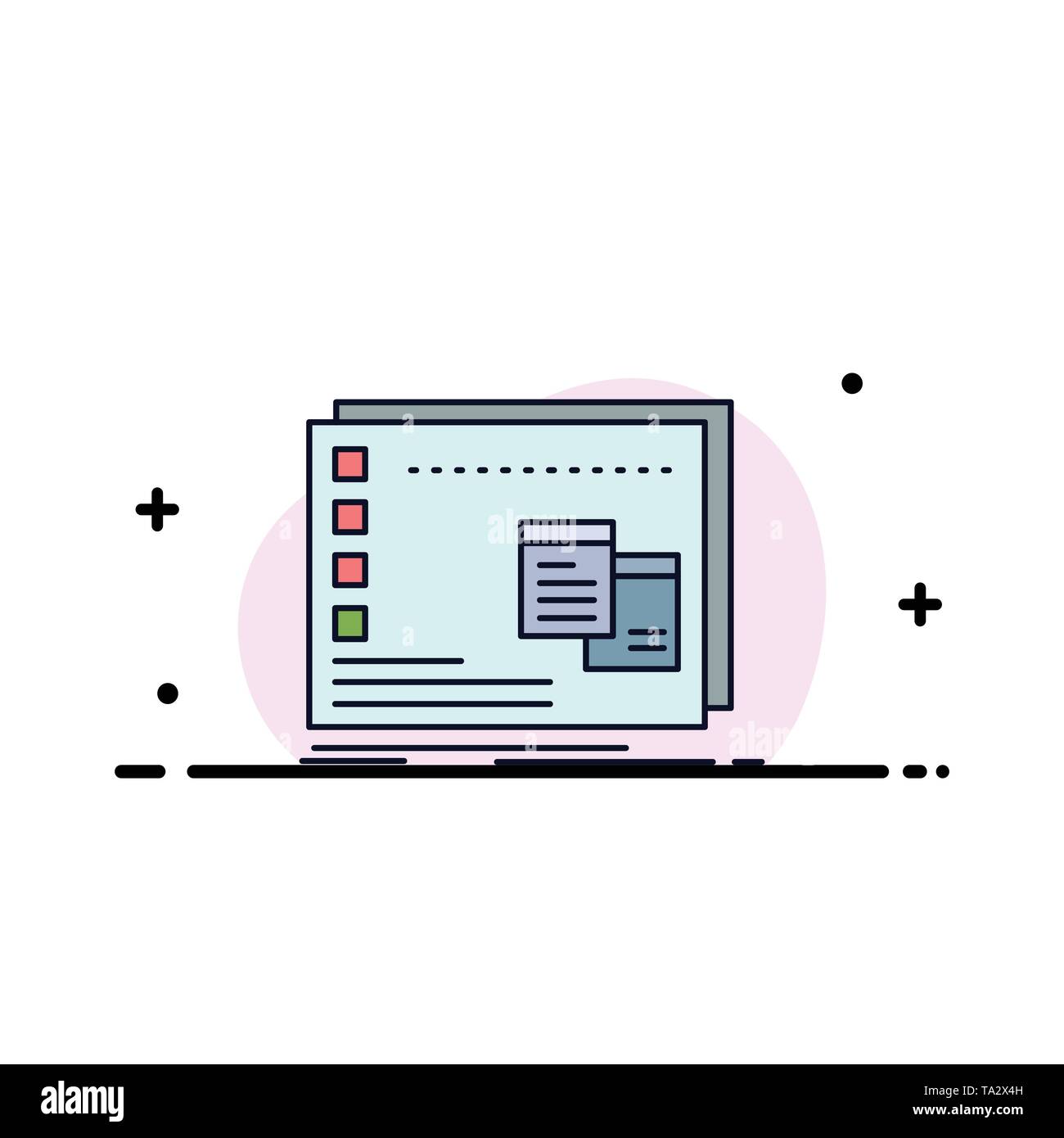 Window, Mac, operational, os, program Flat Color Icon Vector Stock Vector  Image & Art - Alamy