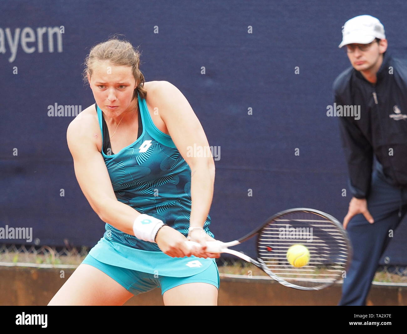 Nuremberg, Germany - May 21, 2019: German tennis player Jule Niemeier at  the Euro 250.000 WTA Versicherungscup Tournament 1st round match against  Chec Stock Photo - Alamy