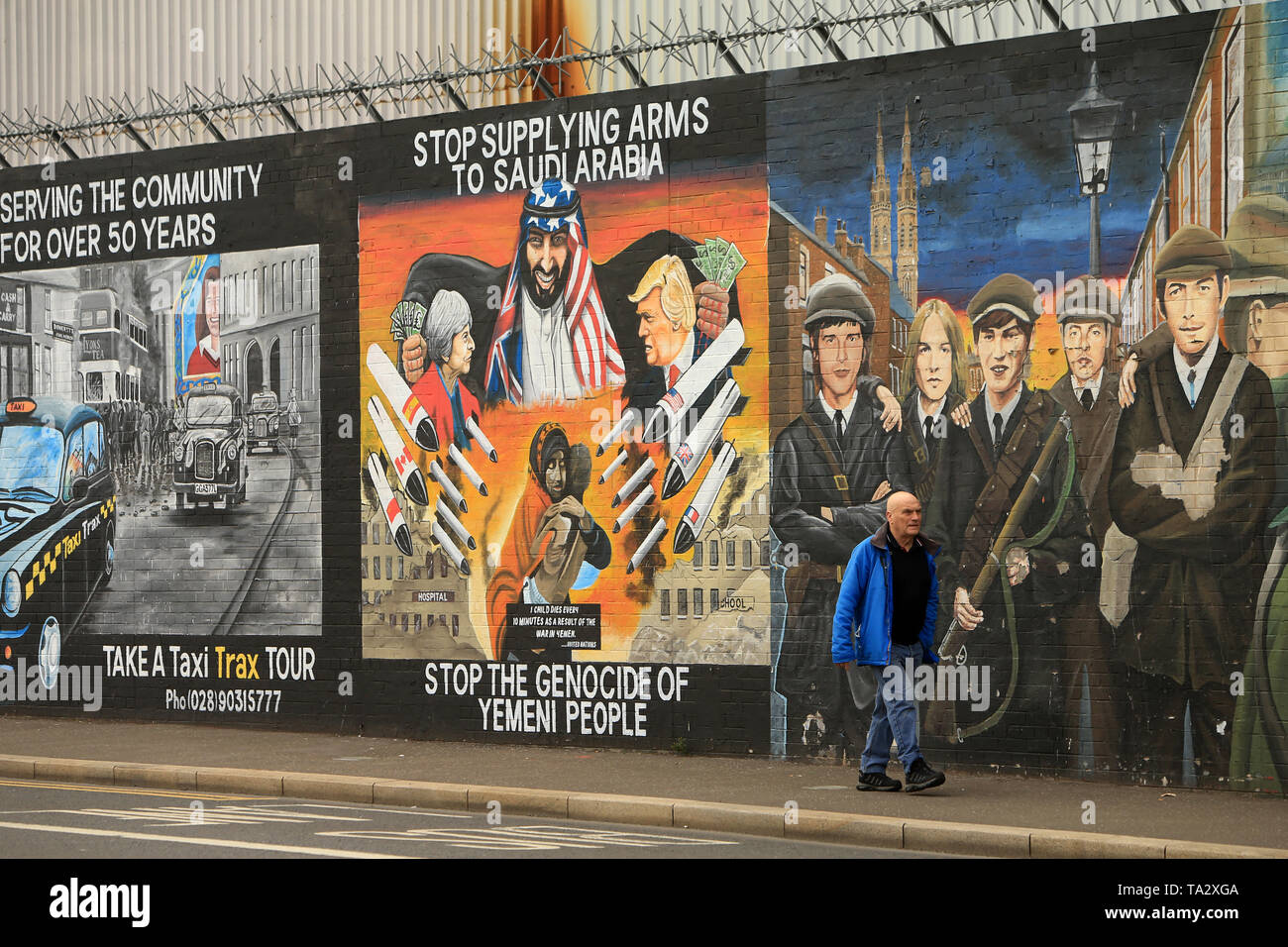 International Wall on the Falls Road, west Belfast. Photo/Paul McErlane Stock Photo