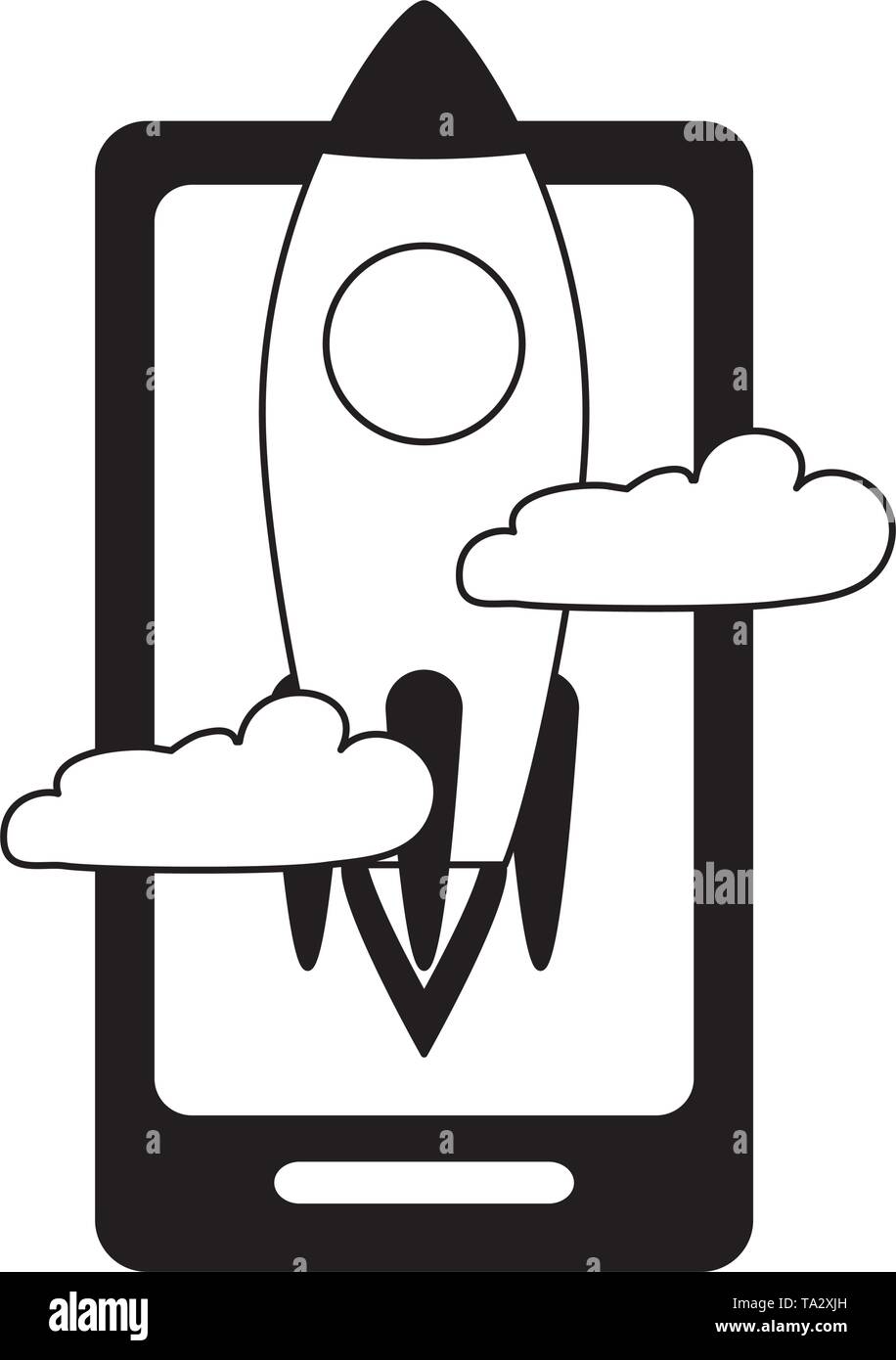 smartphone rocket business success Stock Vector Image & Art - Alamy