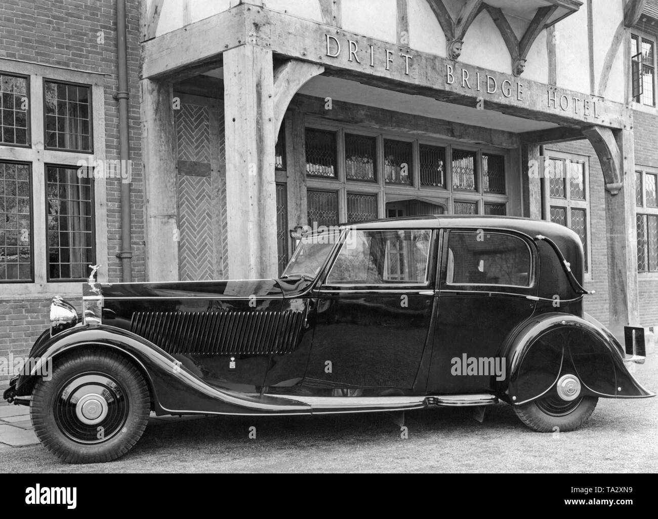 A Rolls Royce Silver Ghost with a special Sedanca Coupe body for the Georgian Prince Alexis Mdiwani. The body is a custom-made item of the car body manufacturing company Thrupp & Maberly Ltd. Stock Photo