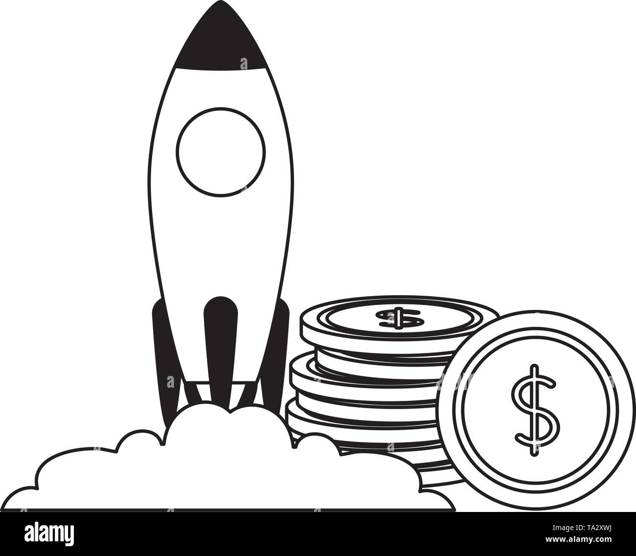 rocket money business Stock Vector Image & Art - Alamy