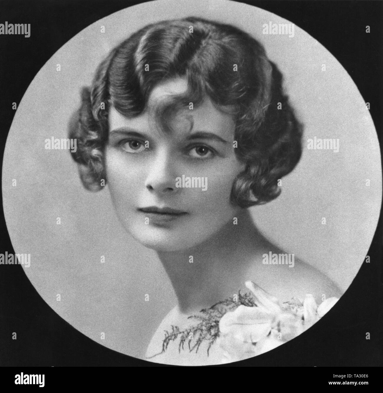 Woman With Contemporary Hair Fashion Of The 1920s Stock Photo