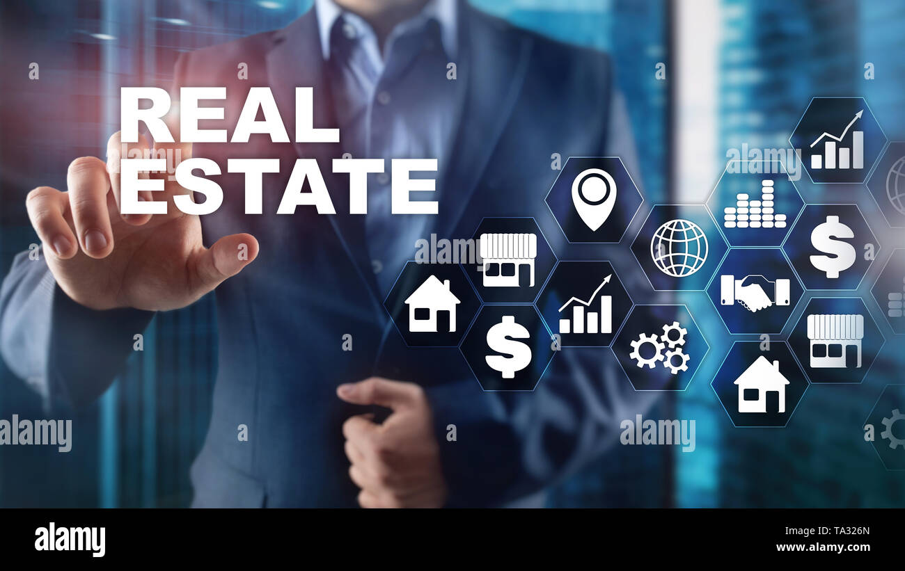 Real estate. Property insurance and security concept. Abstract business  background Stock Photo - Alamy