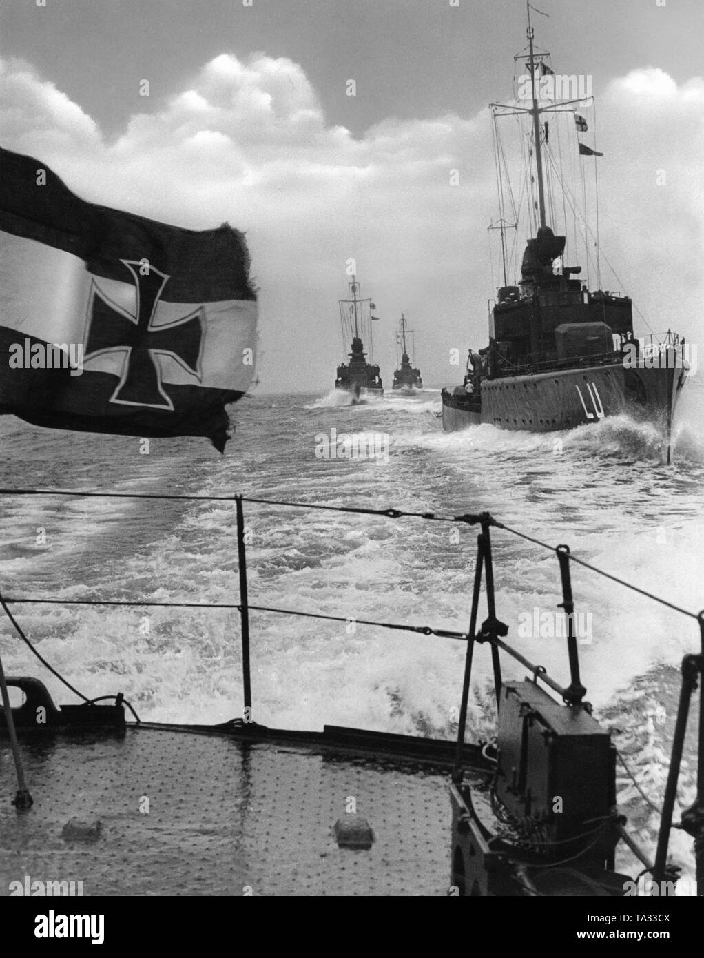 View of torpedo boats of the Kriegsmarine (Navy), probably during
