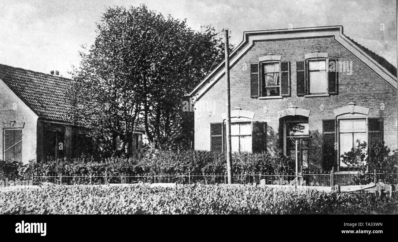 During his exile, the German Crown Prince was housed in this former vicarage on the island of Wieringen. Stock Photo