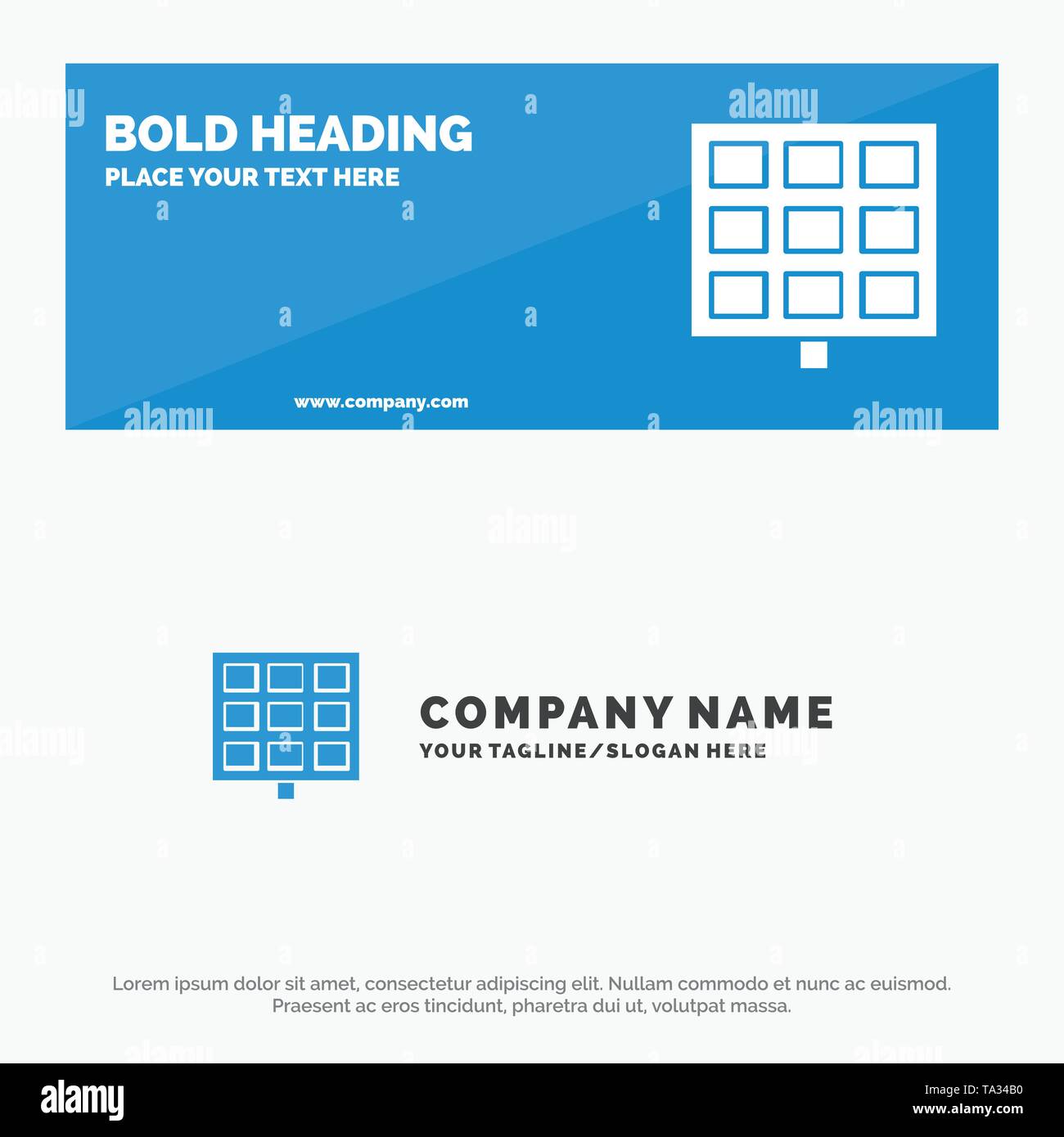 Panel Solar Construction Solid Icon Website Banner And Business