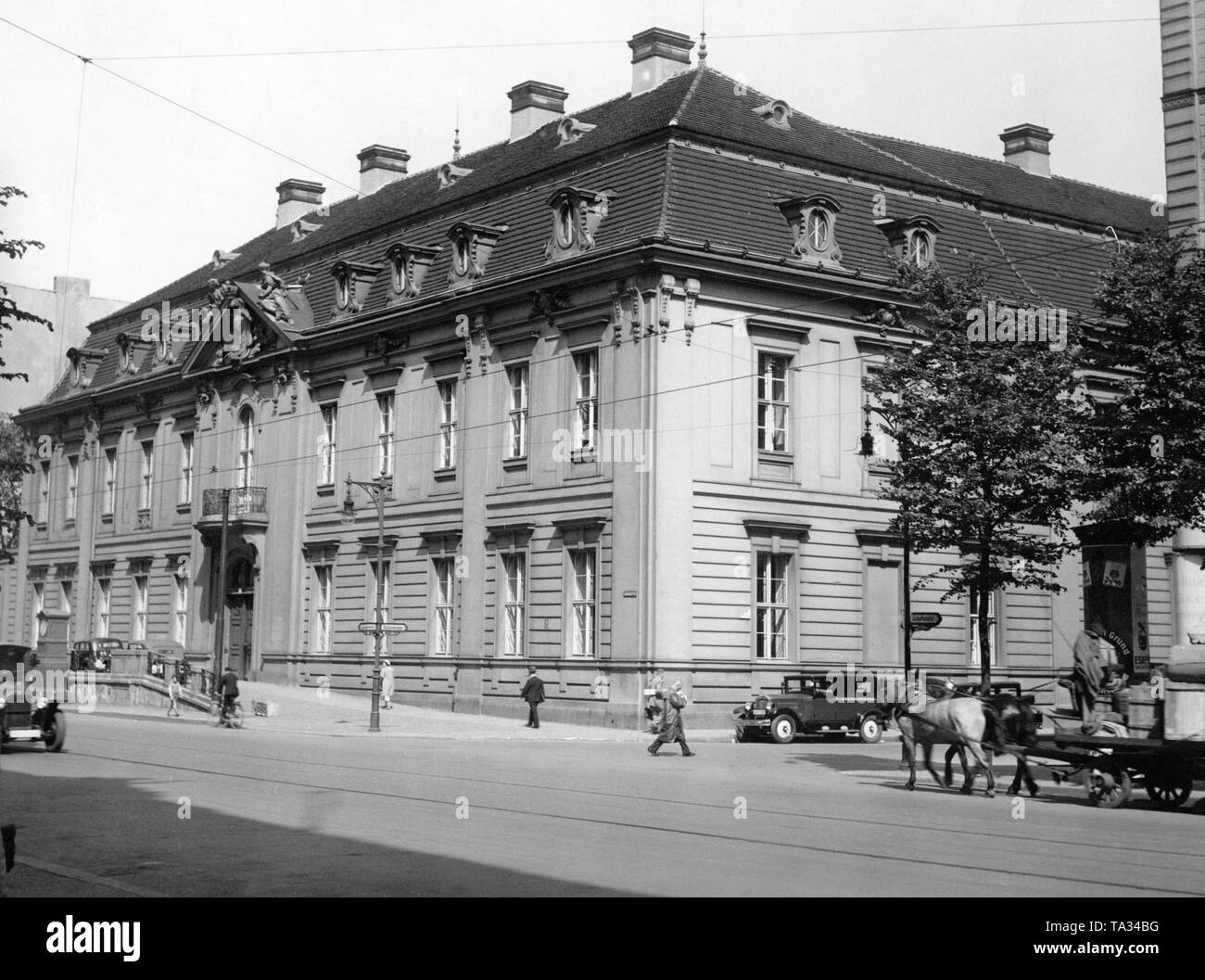 The Kammergericht (chamber court) in the Lindenstrasse in Kreuzberg in Berlin. Nowadays it houses the Jewish Museum. It is the oldest building in Kreuzberg. Stock Photo