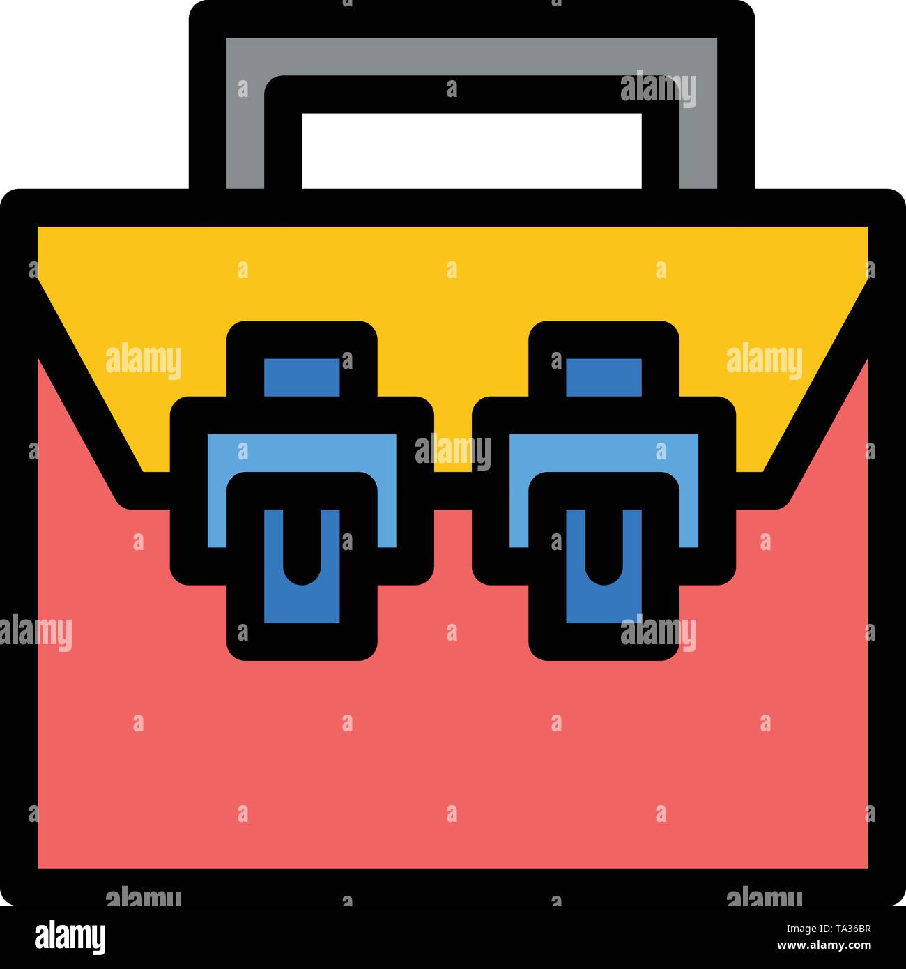 Bag, Box, Construction, Material, Toolkit Flat Color Icon. Vector icon