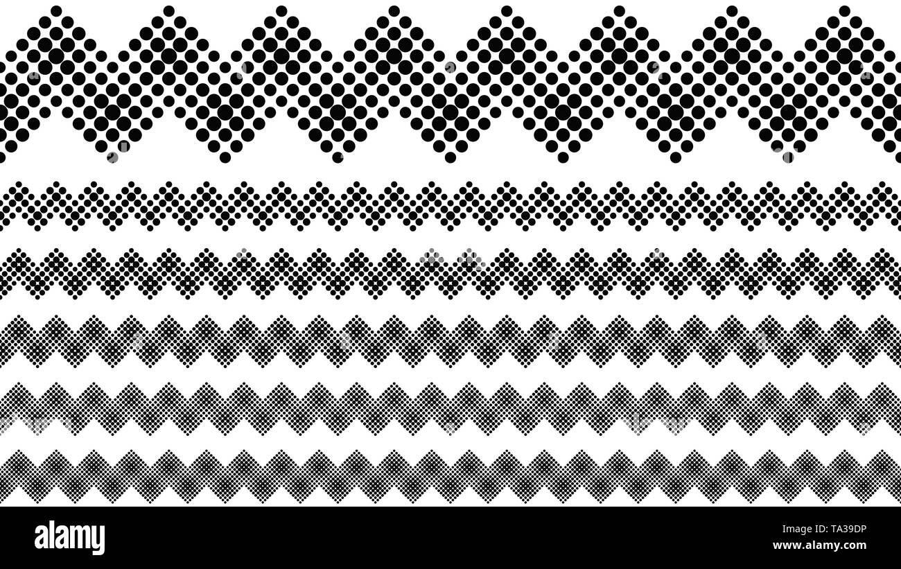 Repeating abstract circle pattern text divider set Stock Vector