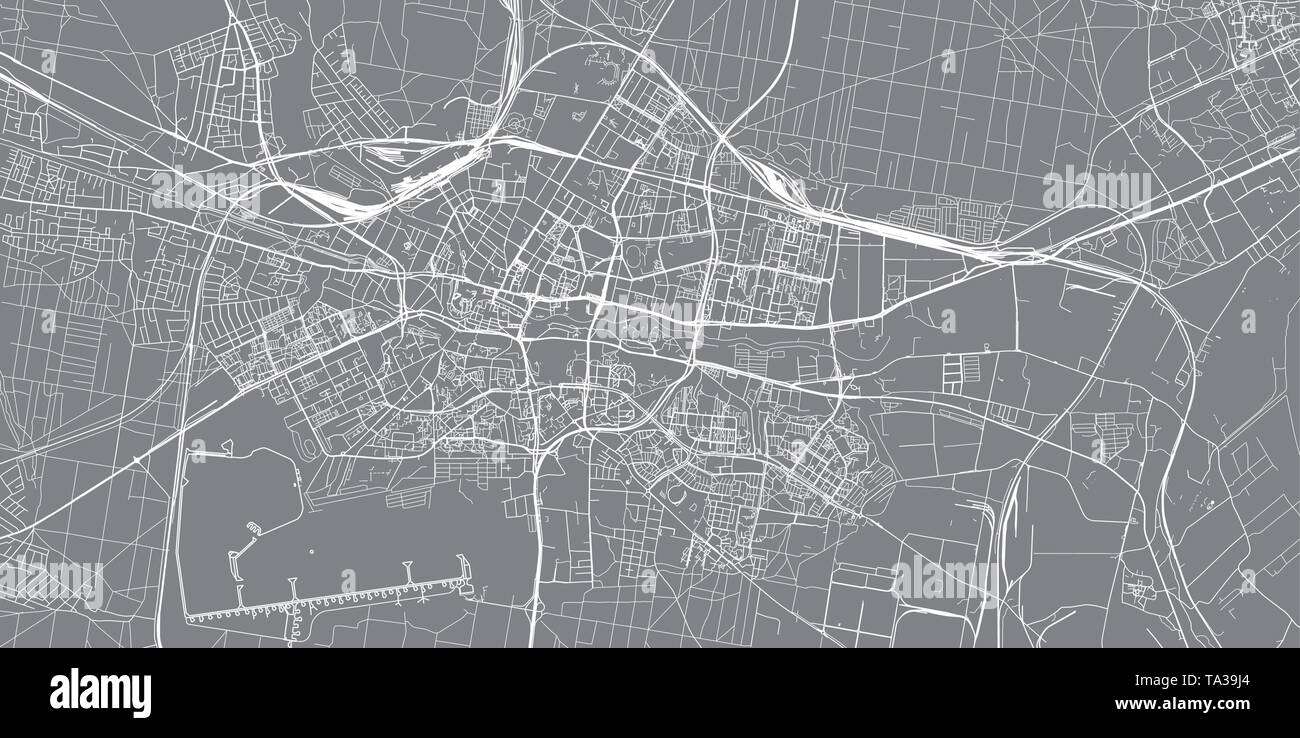Urban vector city map of Bydgoszcz, Poland Stock Vector