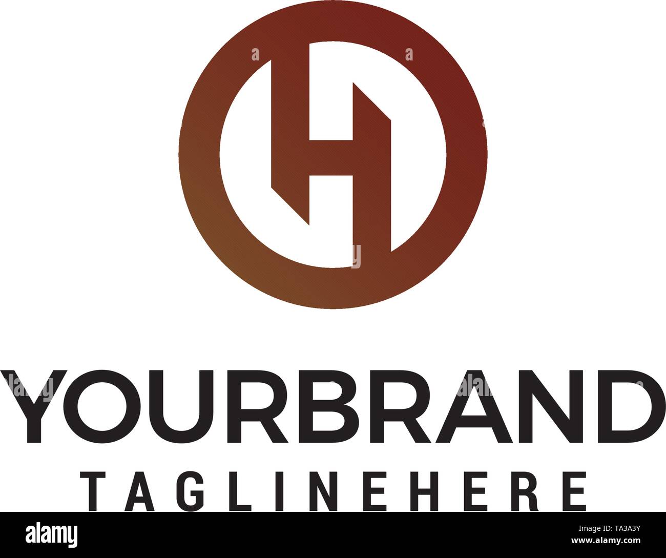 letter H logo design concept template vector Stock Vector