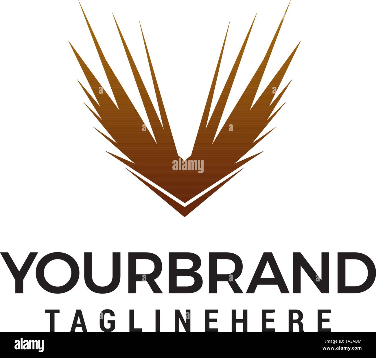 wing bird logo design concept template vector Stock Vector
