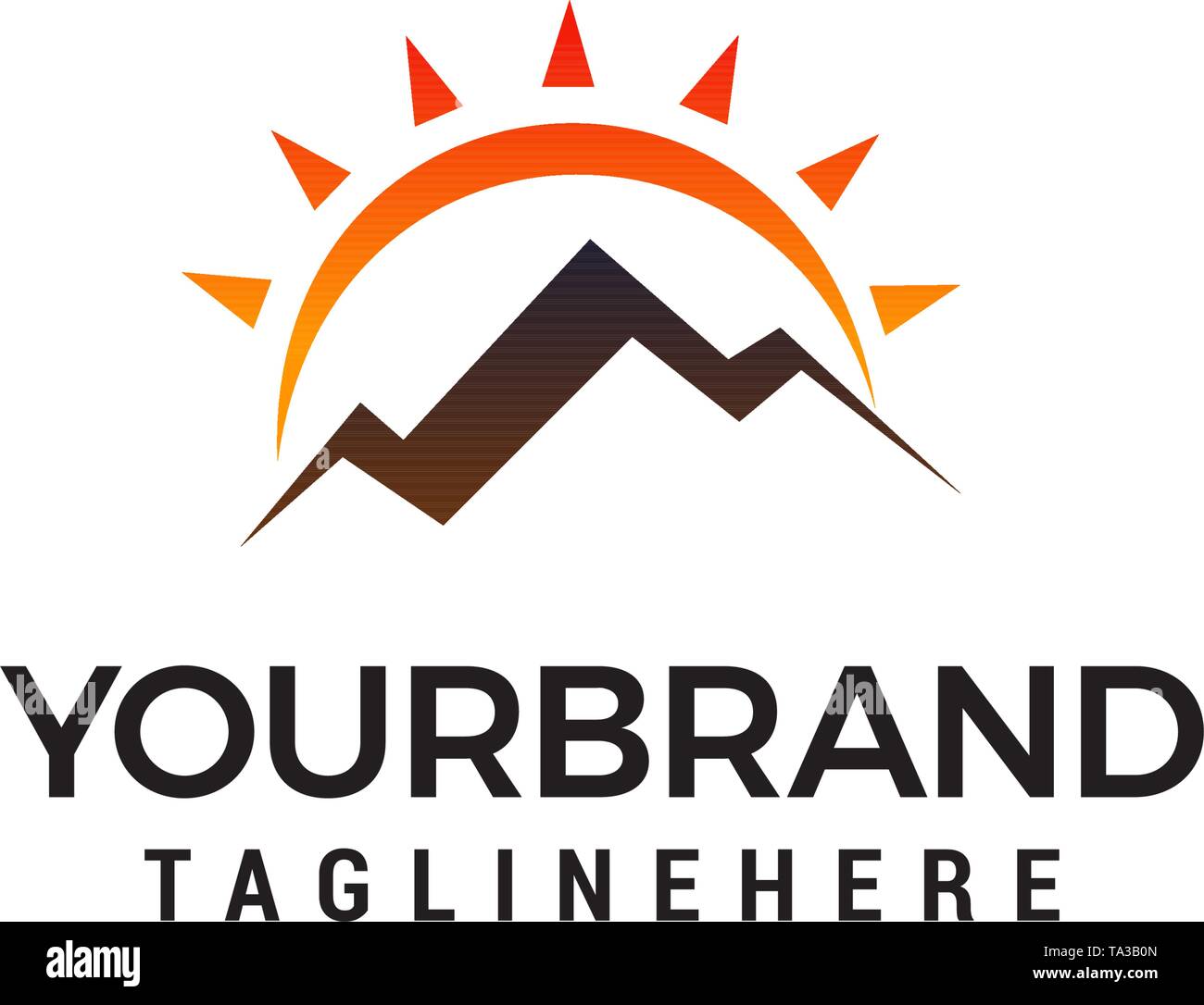 mountain logo design concept template vector Stock Vector