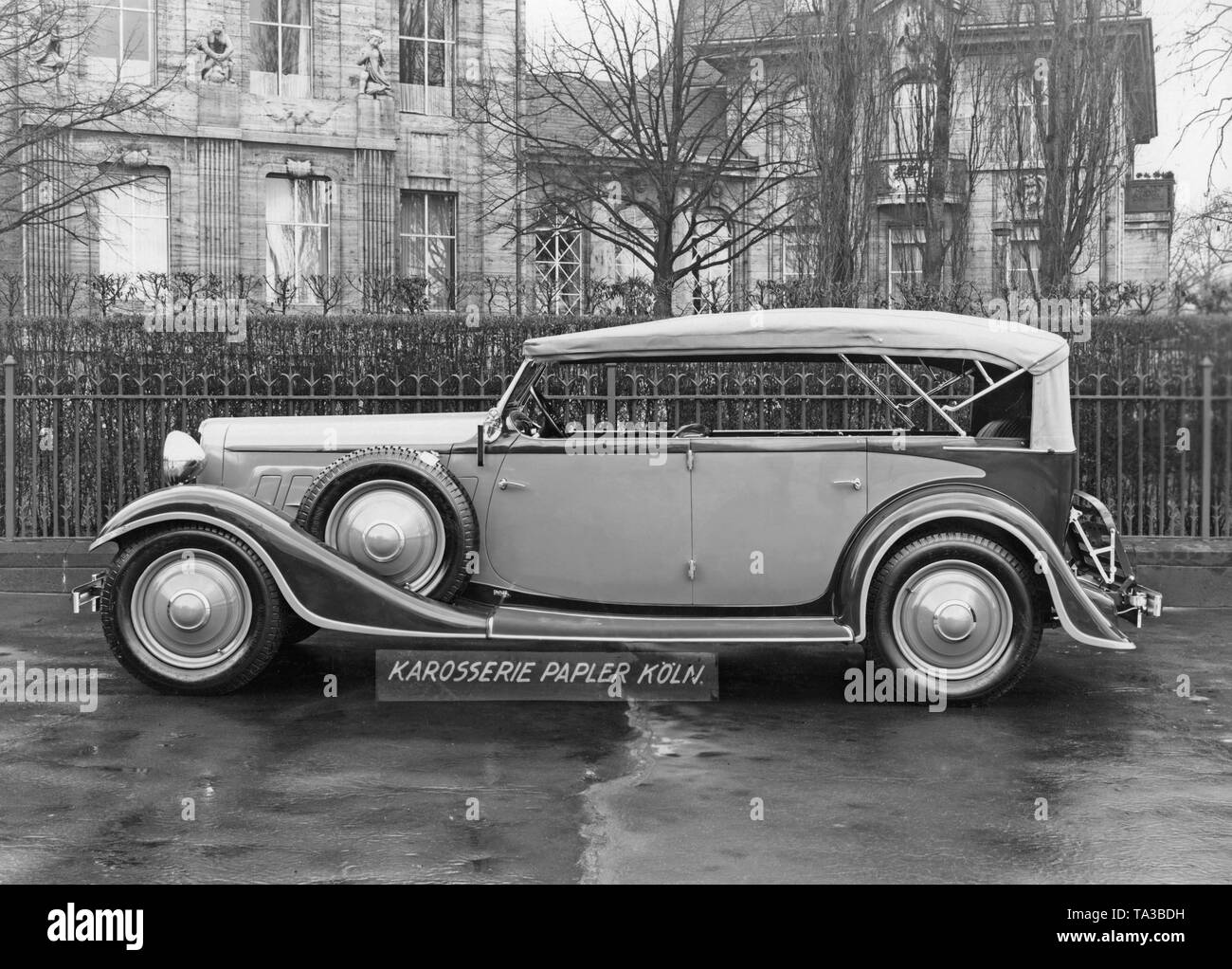 An Adler Standard 8 with four-door Phaeton construction by Papler in Cologne. Stock Photo