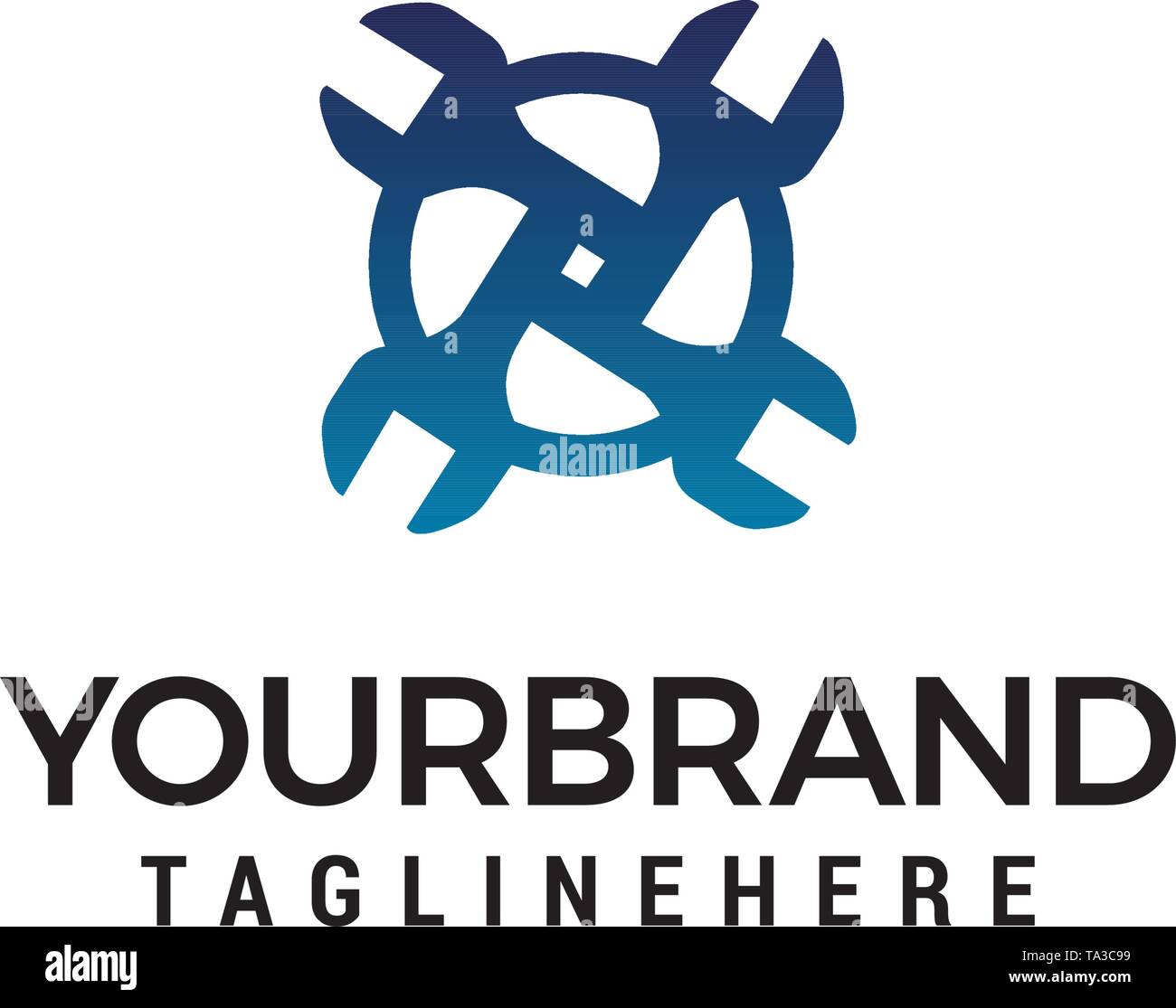 wrench logo design concept template vector Stock Vector Image & Art Alamy