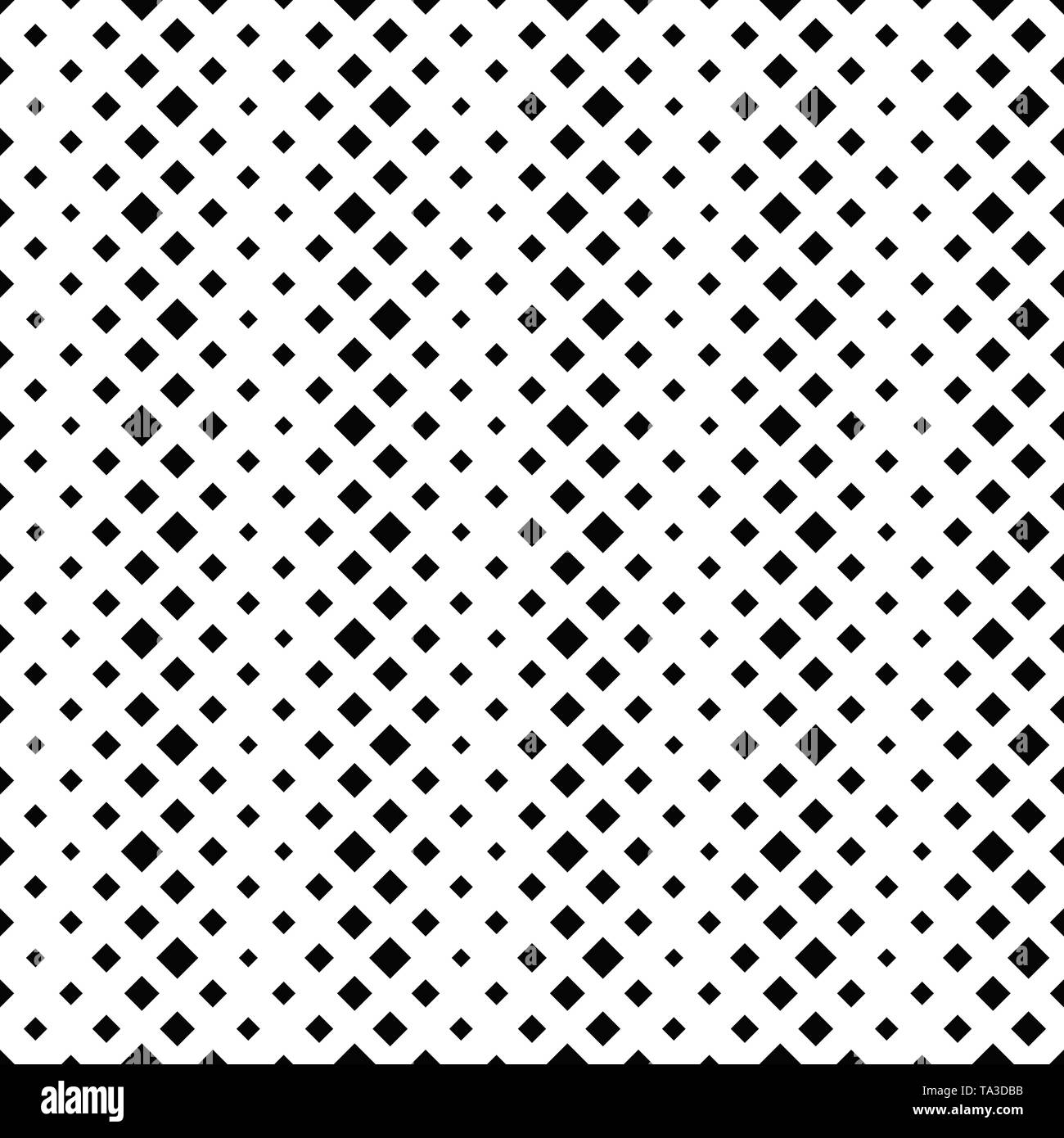 Geometrical abstract black and white square pattern background Stock