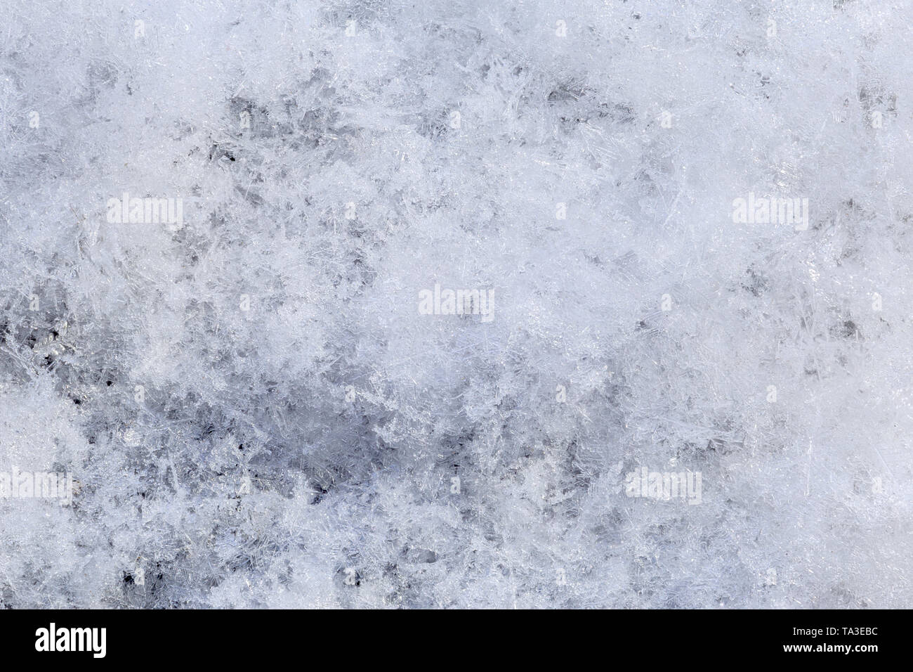 snow array with high magnification winter background. Stock Photo