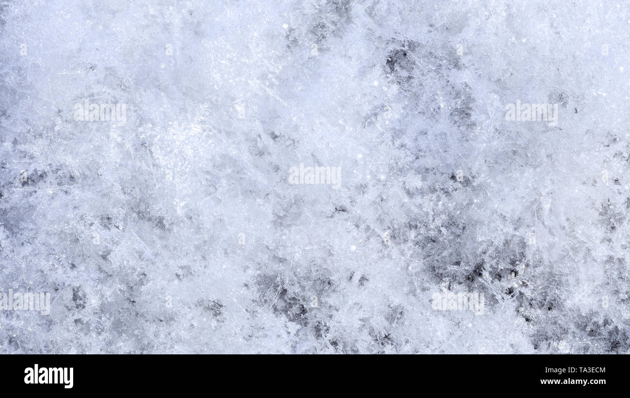 snow array with high magnification winter background. Stock Photo
