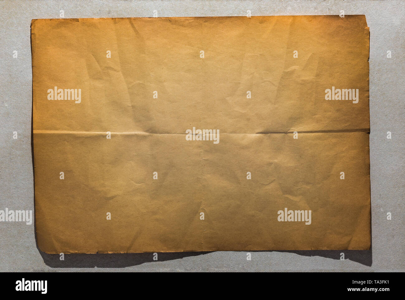single old folded flat sheet of paper Stock Photo Alamy