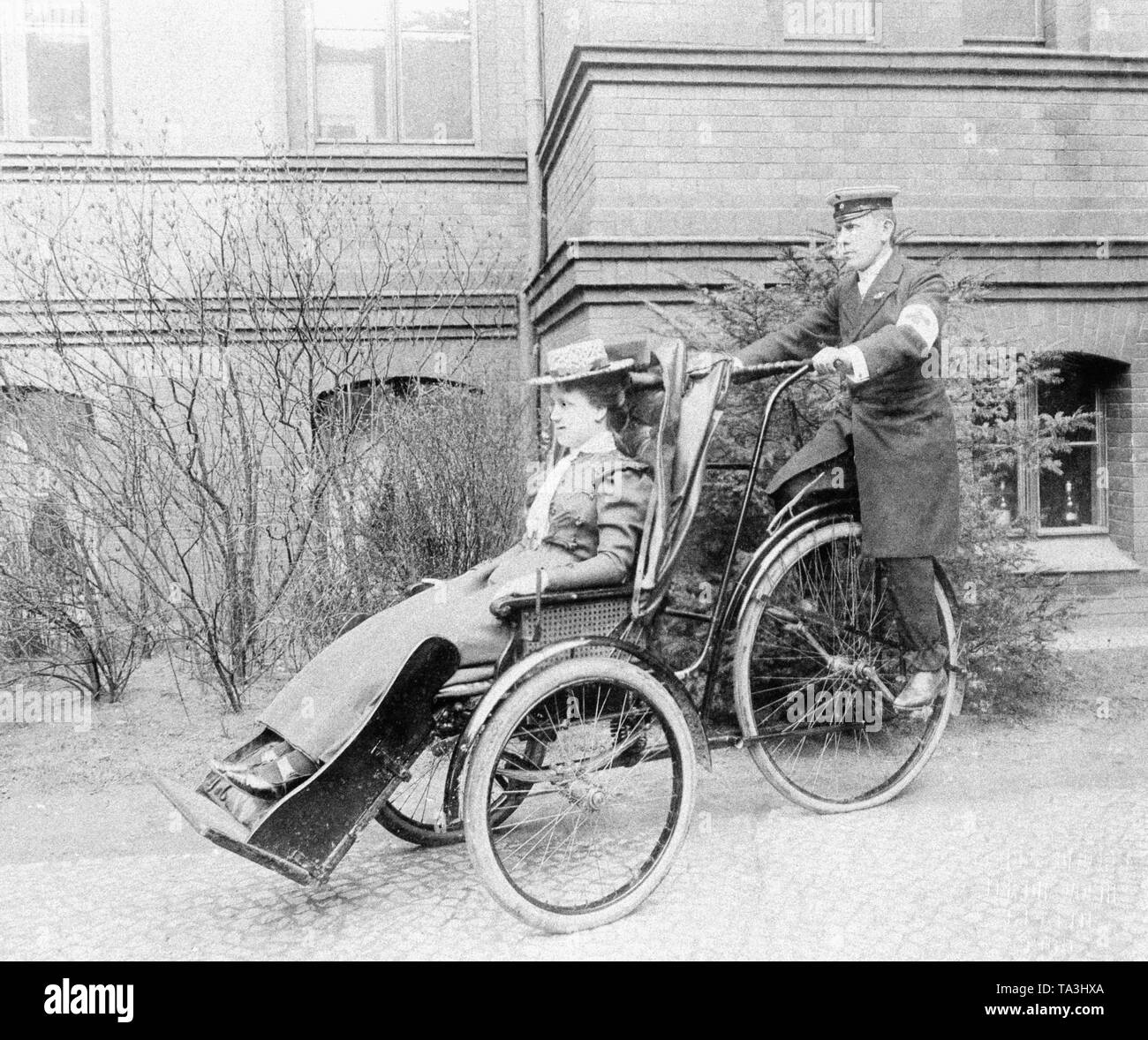Carriage bicycle for patient transport Stock Photo Alamy