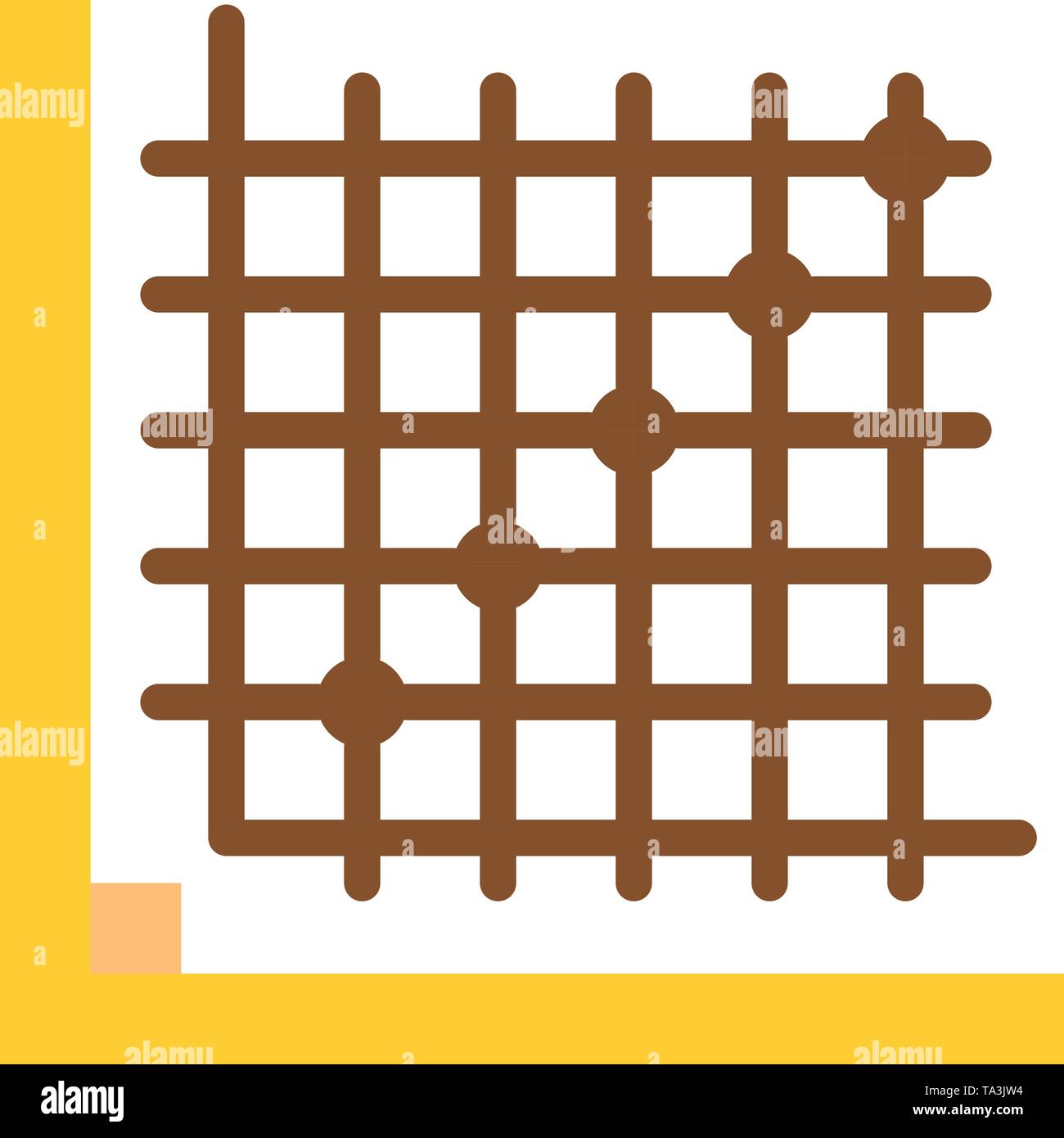 Color, Correction, Edit, Form, Grid Flat Color Icon. Vector icon banner