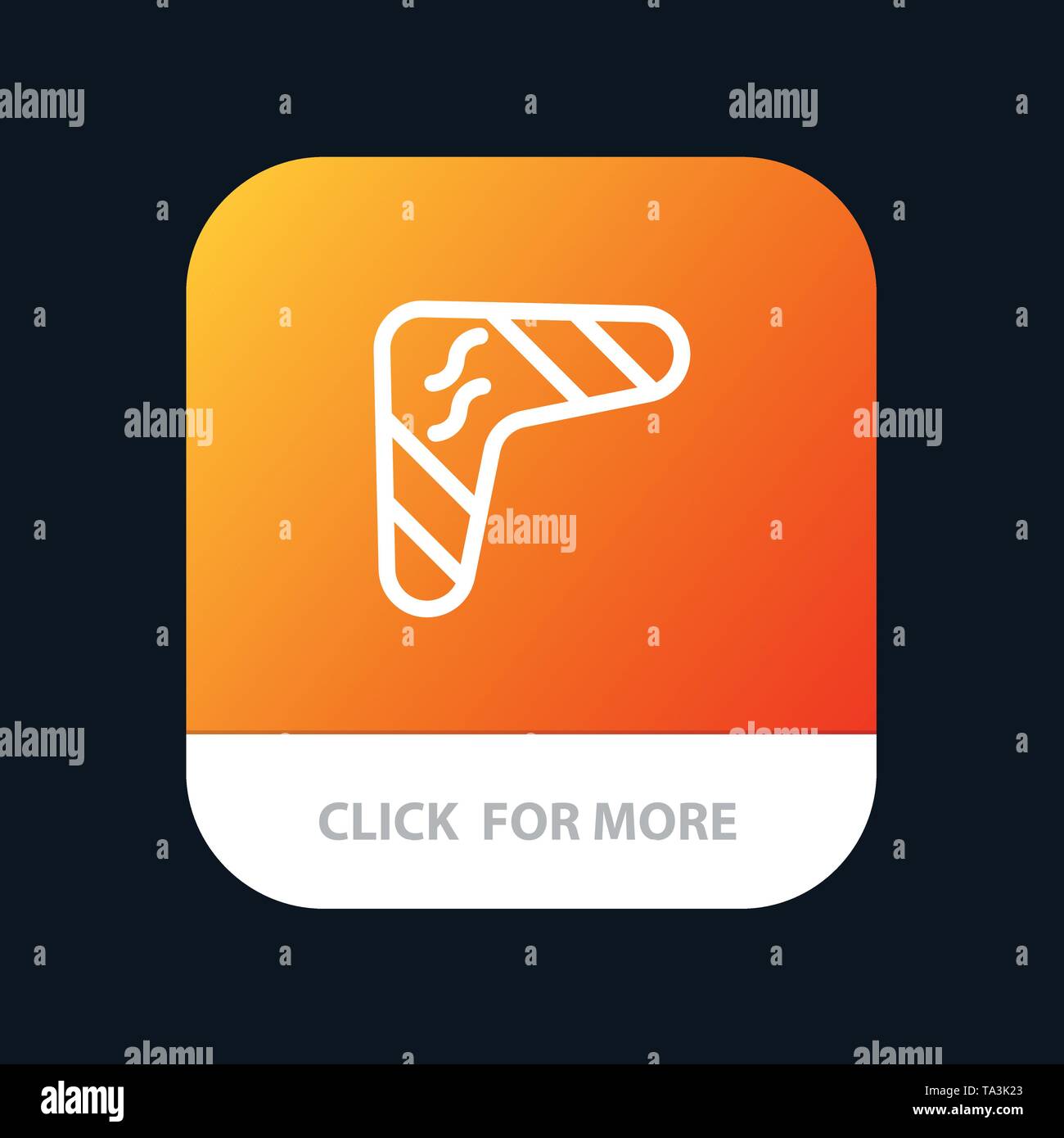 Australia, Australian, Boomerang, Indigenous, Travel, Weapon Mobile App  Button. Android and IOS Line Version Stock Vector Image & Art - Alamy